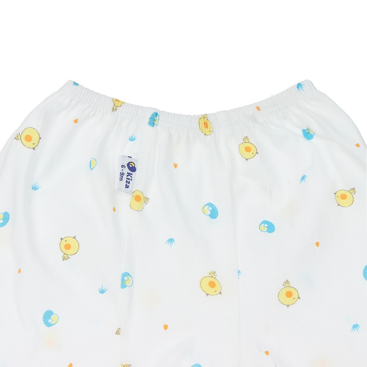 Quần dài sơ sinh Kiza in hình gà con (Trắng Vàng) 9-12M hình 2