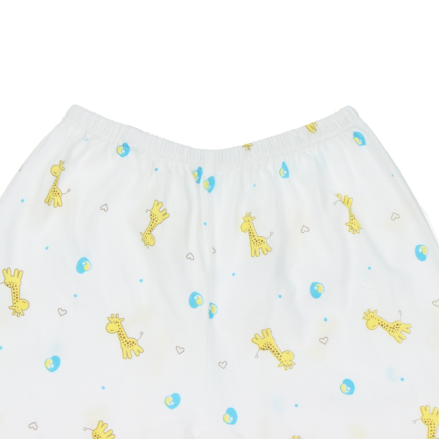 Quần dài sơ sinh Kiza in hình hươu cao cổ 9-12M (Trắng Vàng) hình 2