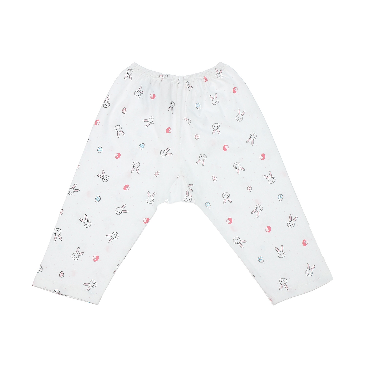 Quần dài sơ sinh Kiza in hình thỏ 3-6M (Trắng Hồng) hình 1