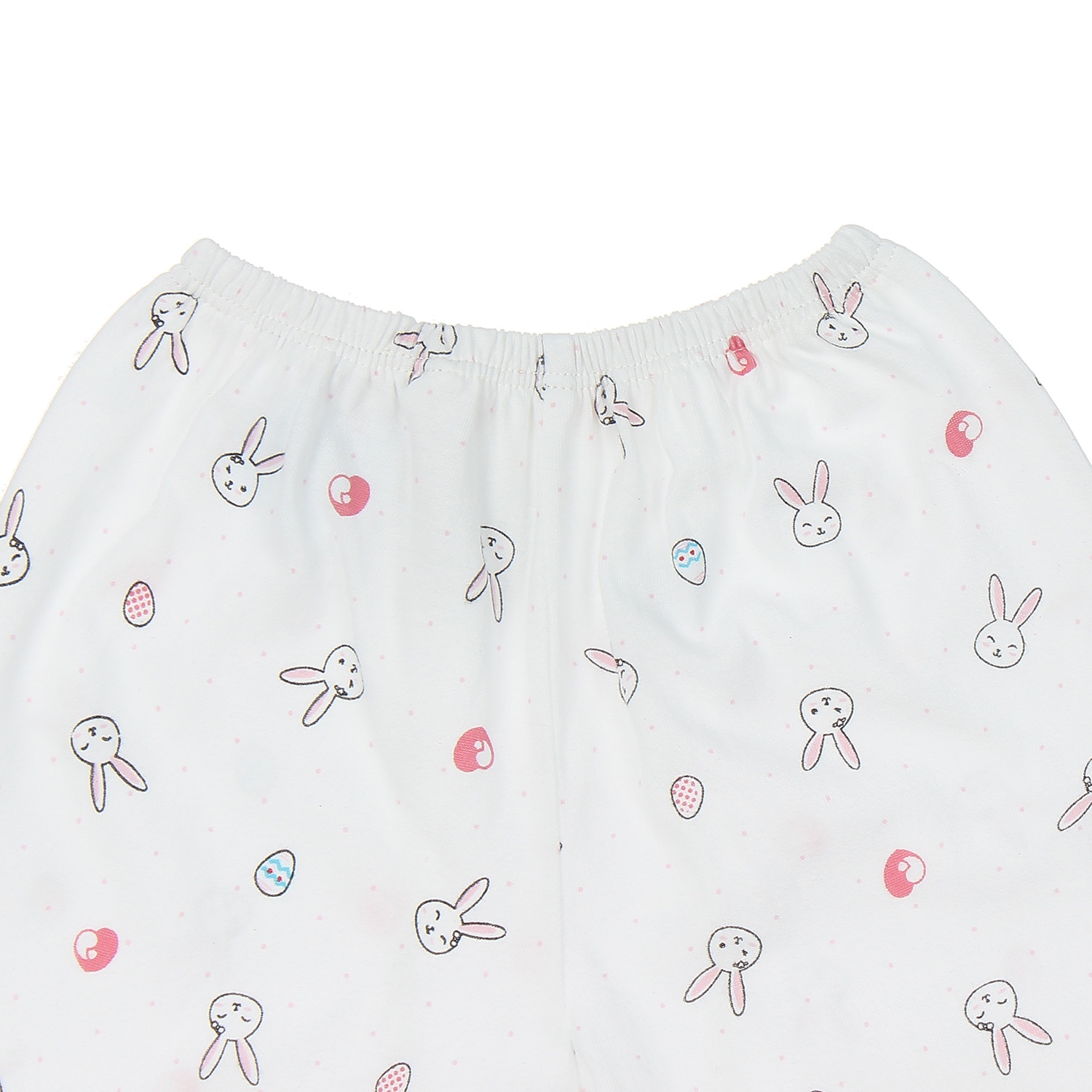 Quần dài sơ sinh Kiza in hình thỏ 3-6M (Trắng Hồng) hình 2