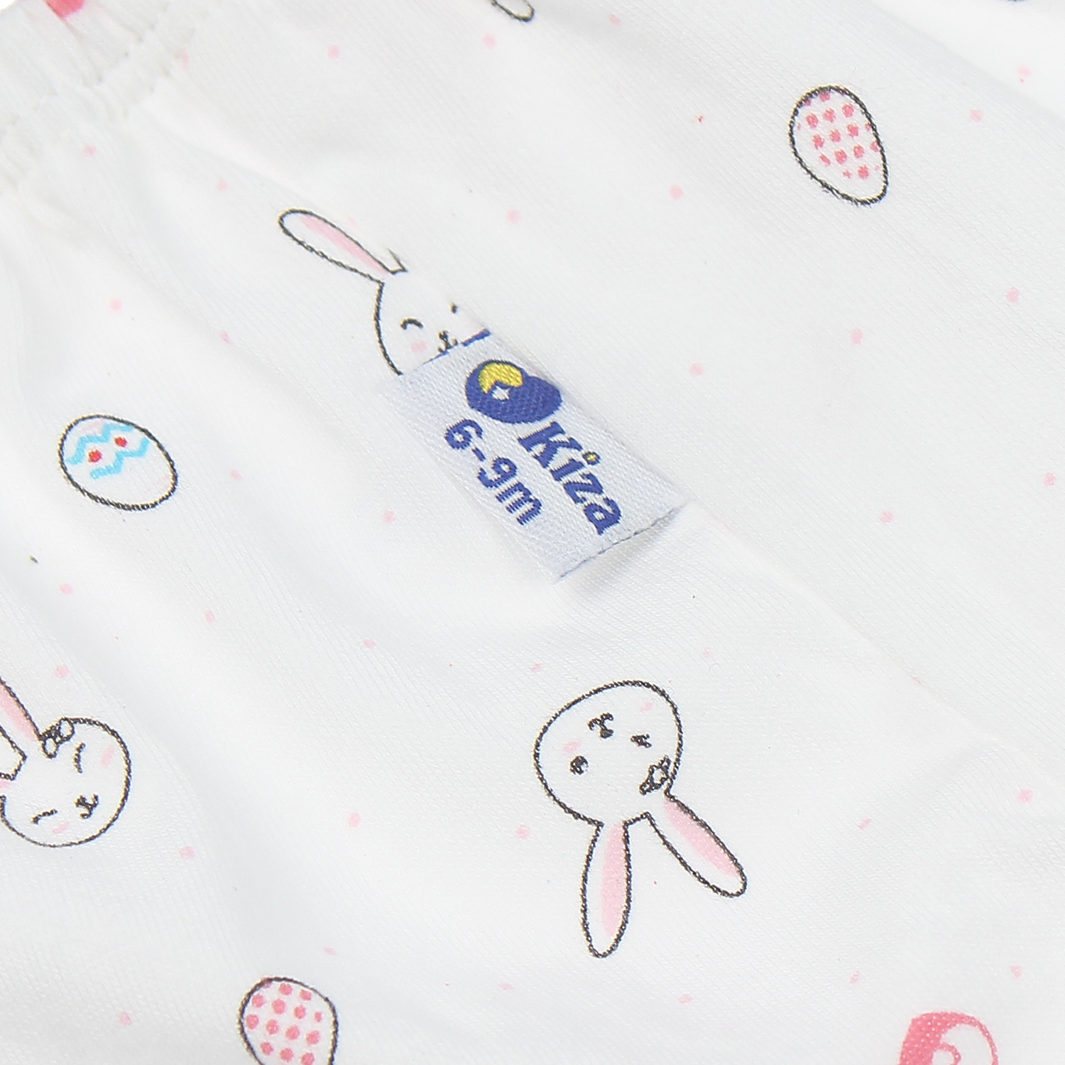 Quần dài sơ sinh Kiza in hình thỏ 3-6M (Trắng Hồng) hình 3