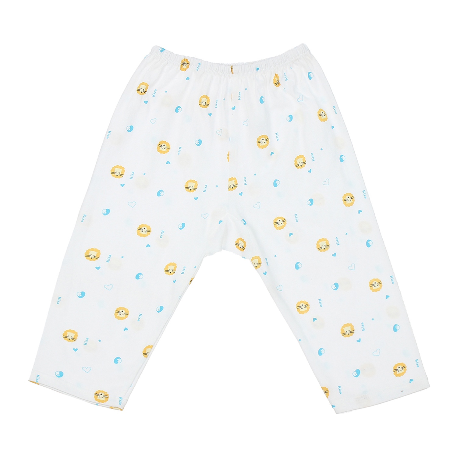 Quần dài sơ sinh Kiza in sư tử (Trắng Cam) 6-9M hình 1