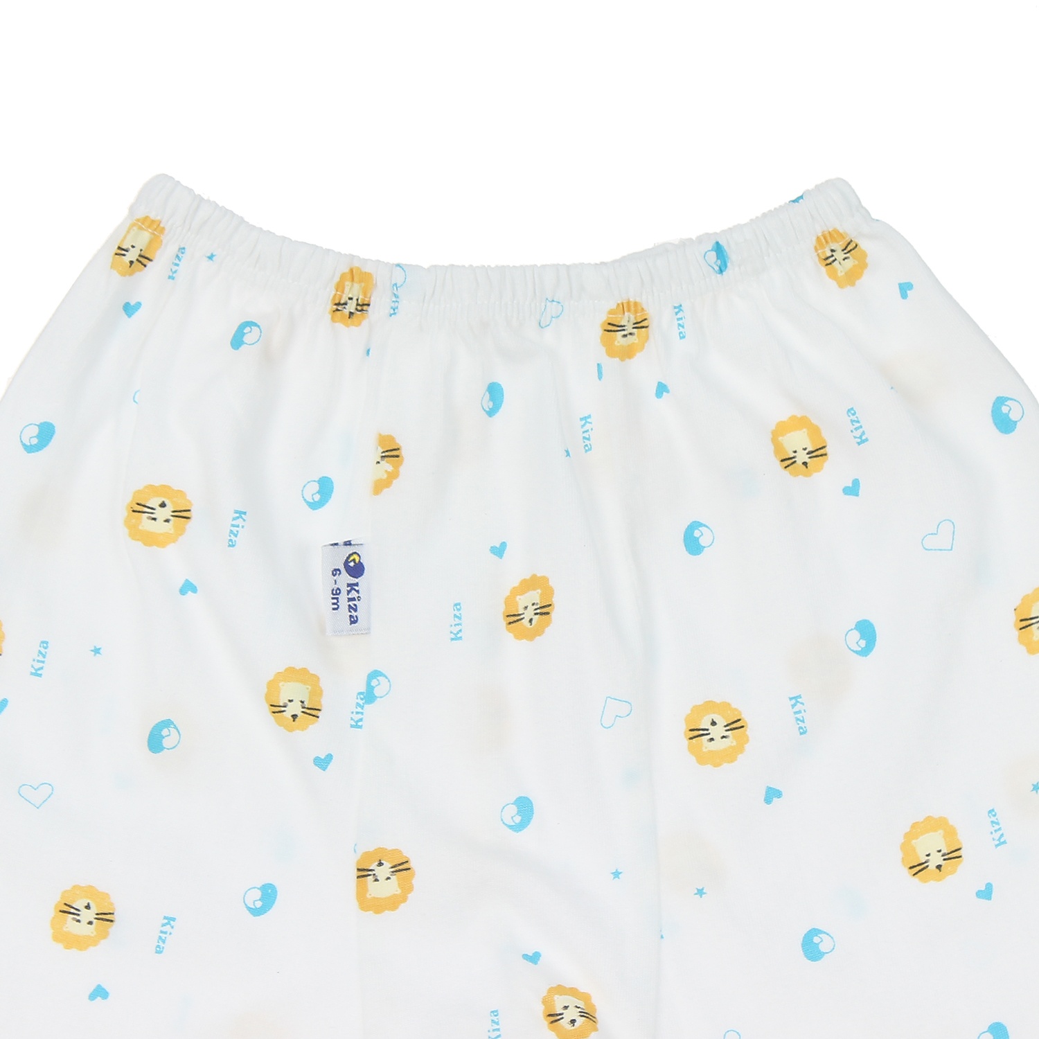 Quần dài sơ sinh Kiza in sư tử (Trắng Cam) 6-9M hình 2