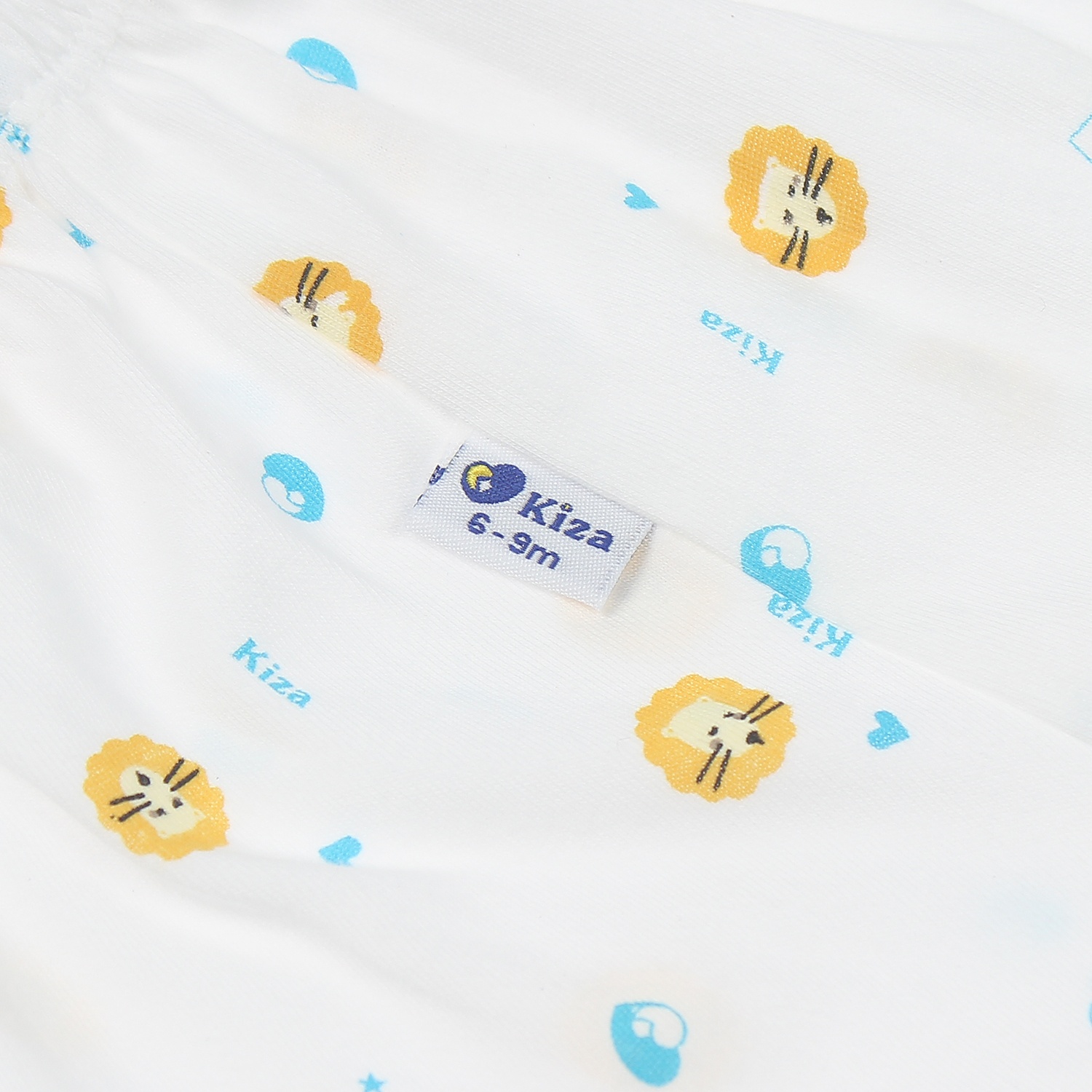 Quần dài sơ sinh Kiza in sư tử (Trắng Cam) 6-9M hình 3