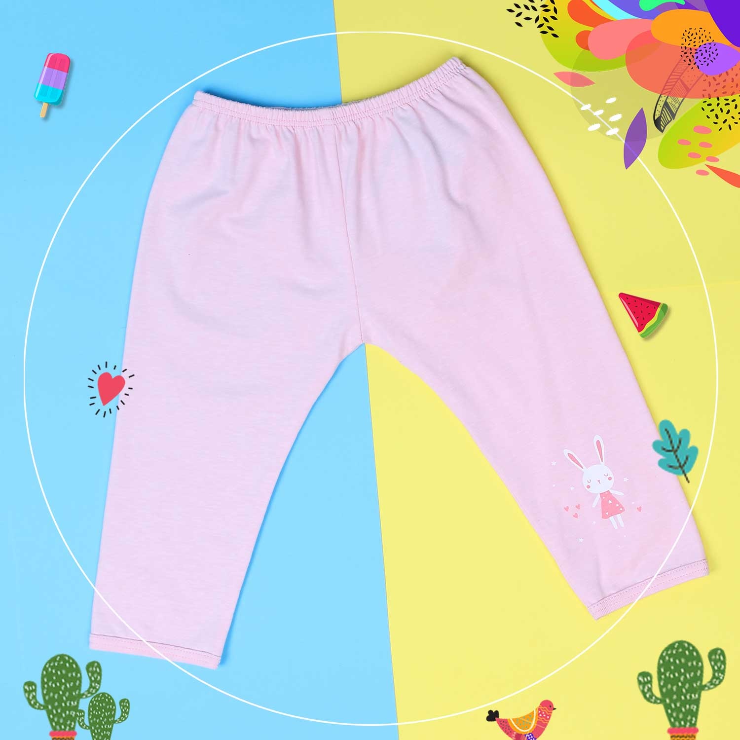 Quần sơ sinh cho bé dài đáp đũng Mamago Vera K19 (Trắng)Quần sơ sinh cho bé dài đáp đũng Mamago Vera K19 (Hồng)