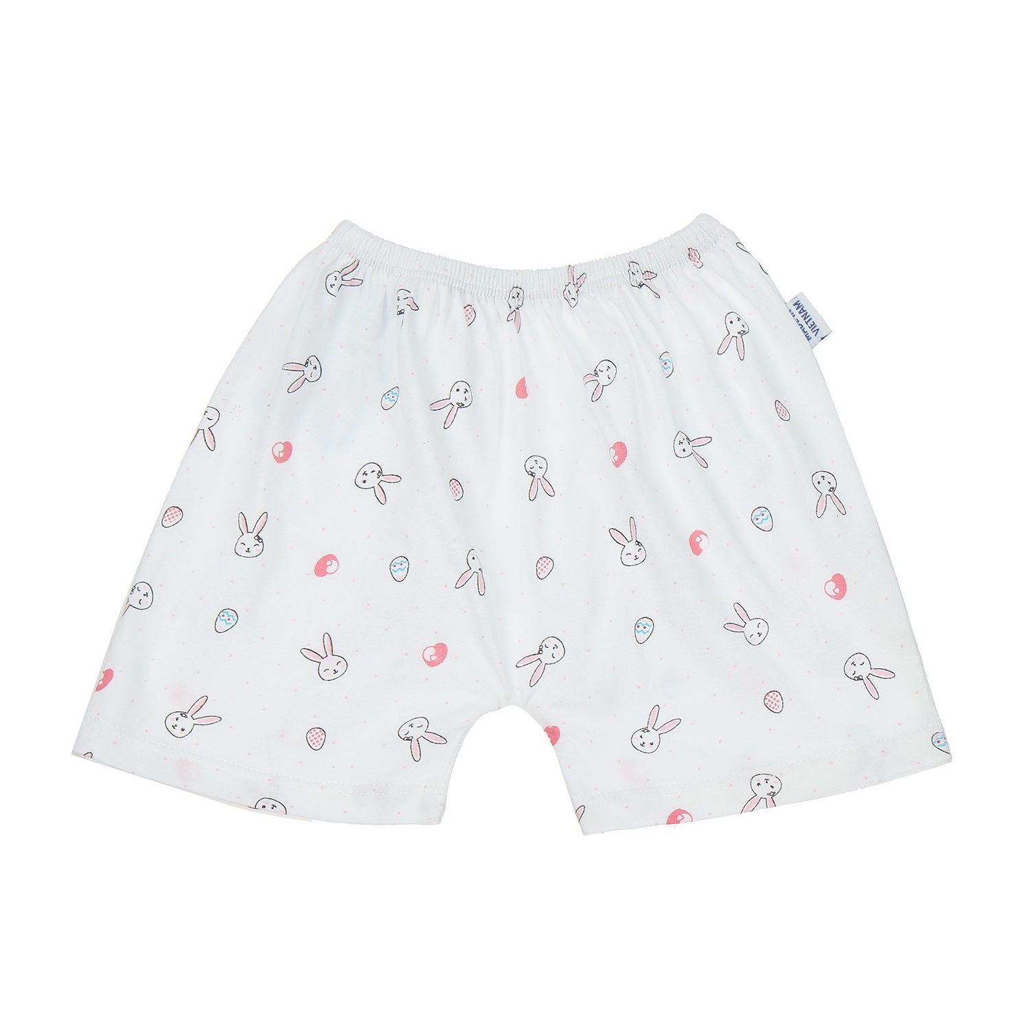 Quần sơ sinh cộc Kiza in hình chú thỏ (Trắng hồng) 18-24M hình 1