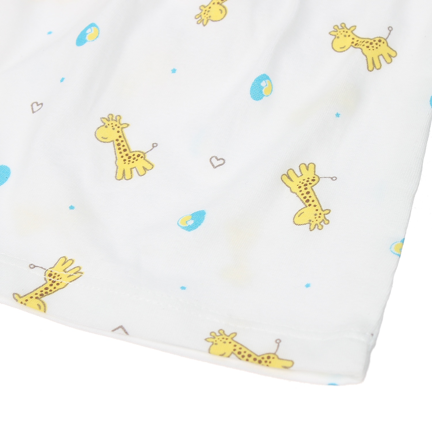 Quần sơ sinh cộc Kiza in hình hươu cao cổ (Trắng vàng) 12-18M hình 2