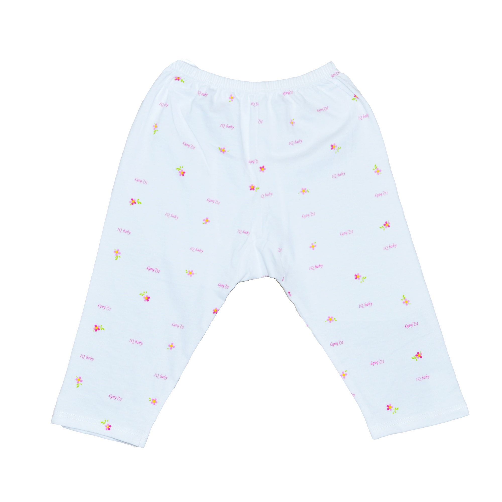 Quần sơ sinh mặc bỉm IQ Baby in hoa hình 1