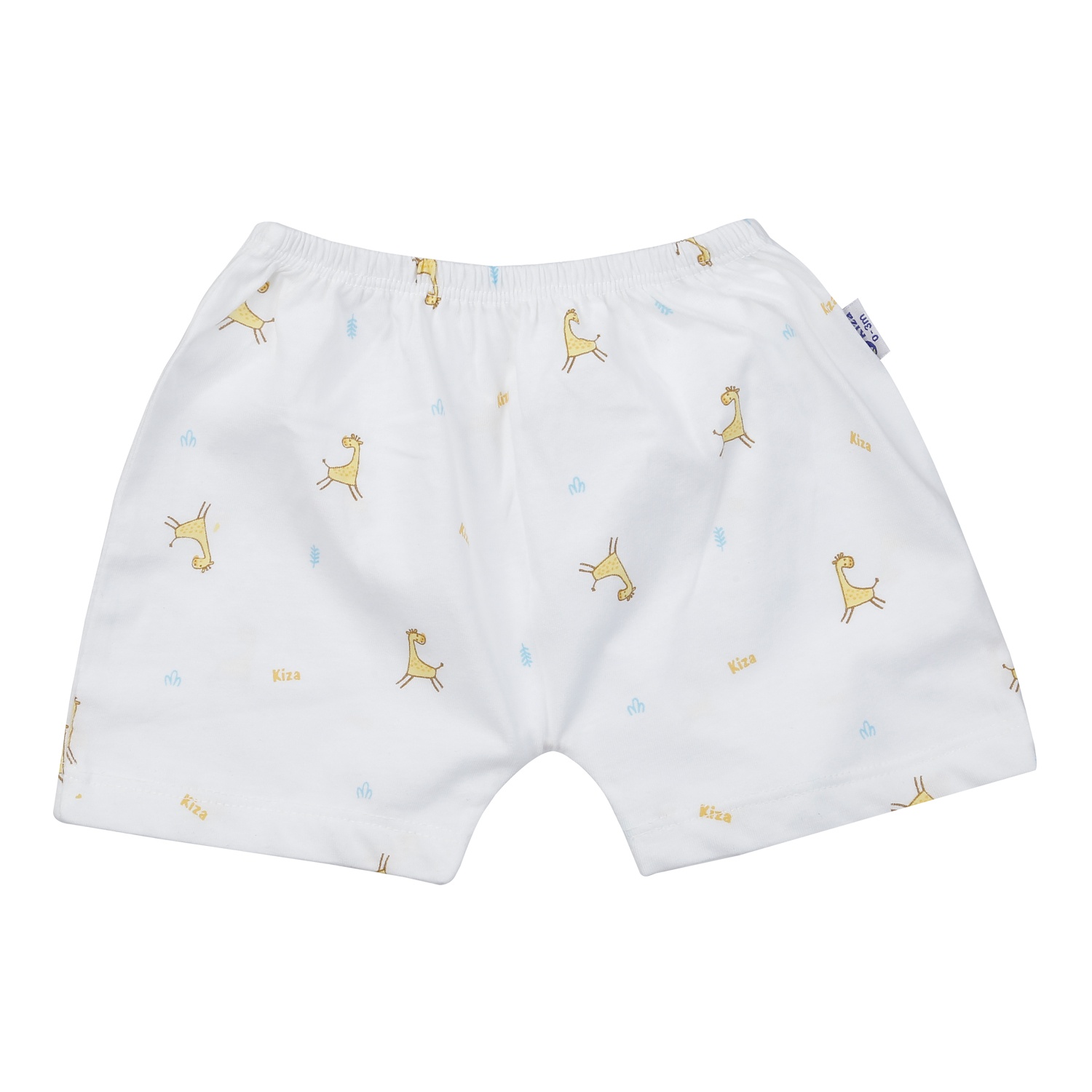 Quần cộc Kiza in hươu cao cổ (Trắng vàng)