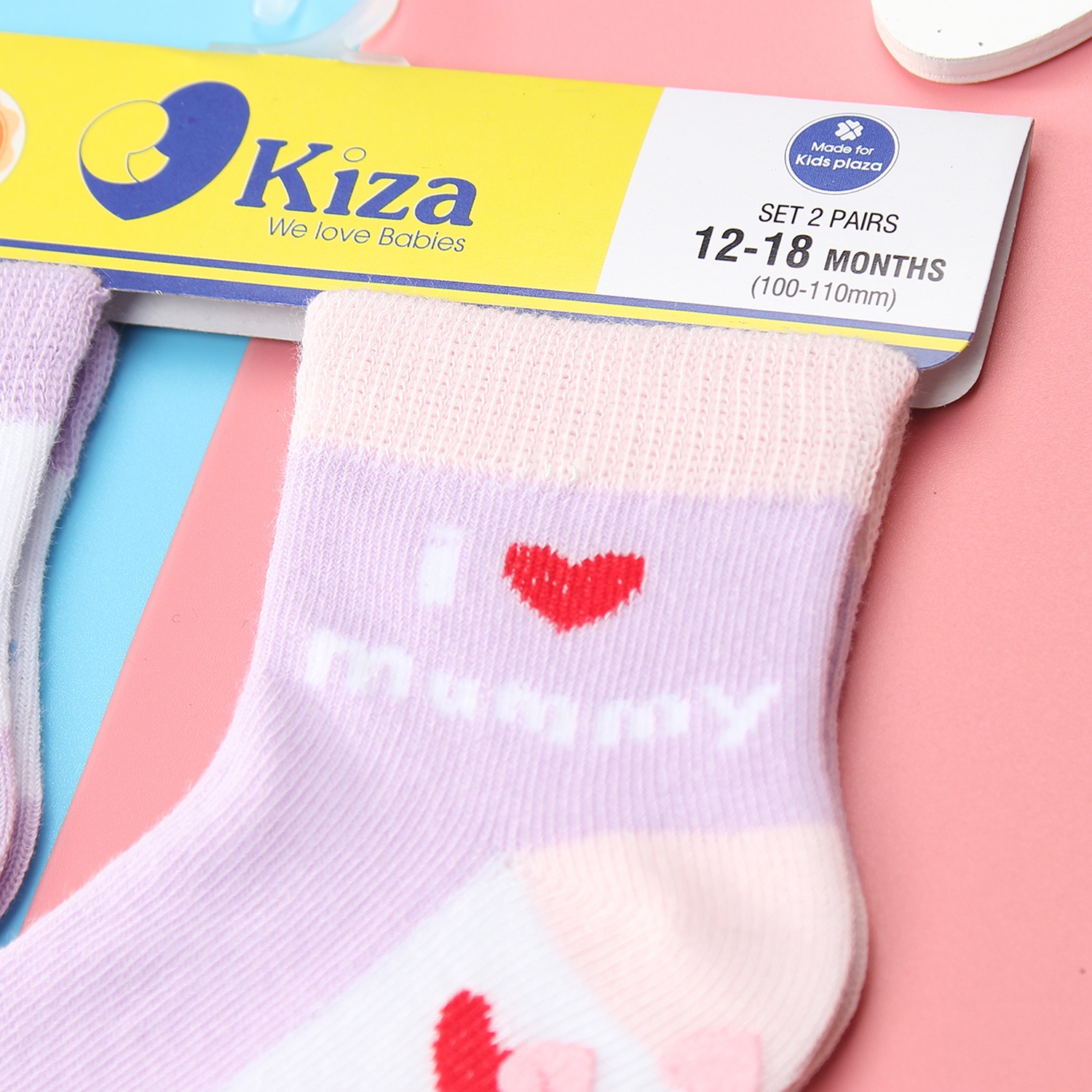 Set 2 đôi tất chống trượt Kiza 2018bss-506 (6 - 24M) hình 2