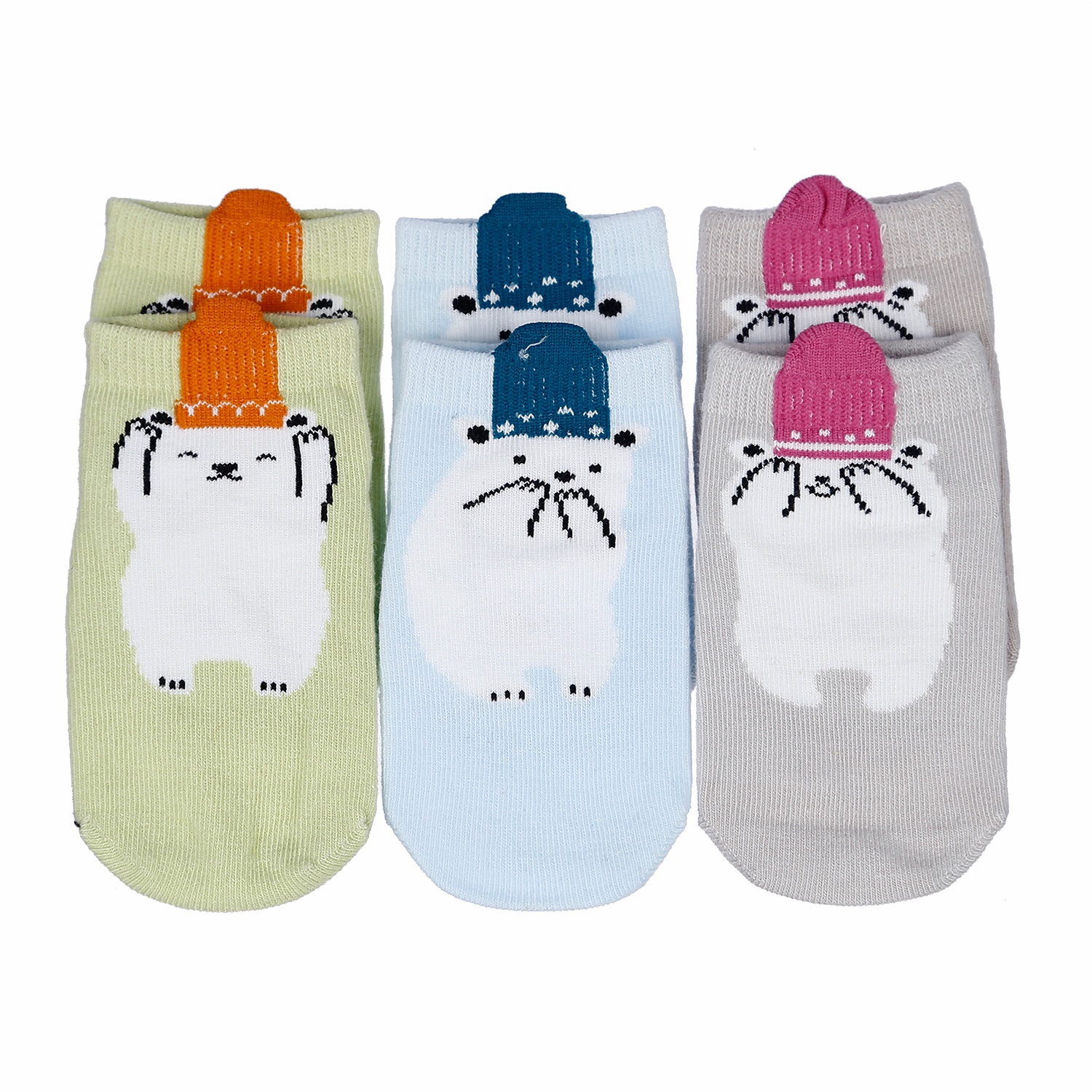 Set 3 tất cổ ngắn hình thú dành cho bé 0-12 tháng hình 3