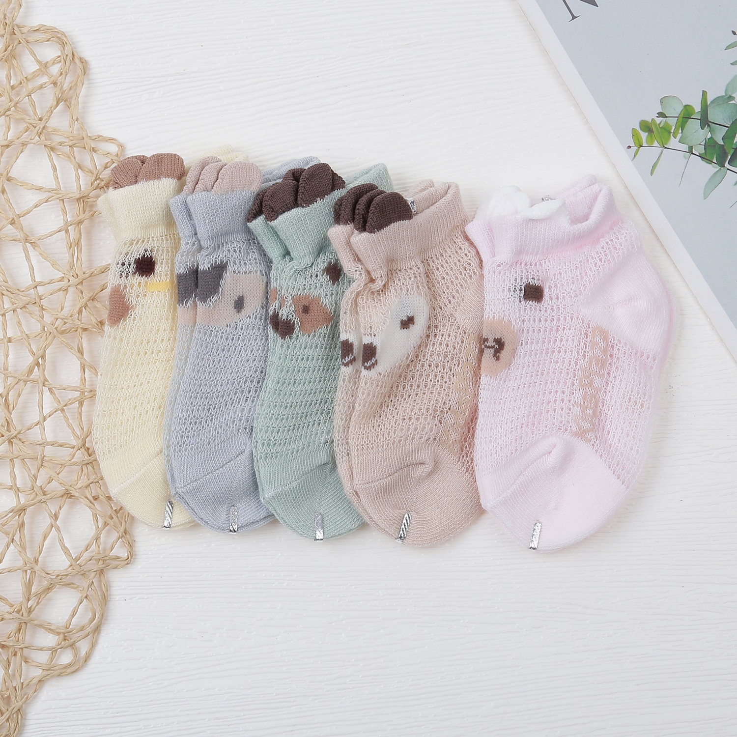 Set 5 đôi tất lưới tai gấu cho bé KidsPlaza DK23H