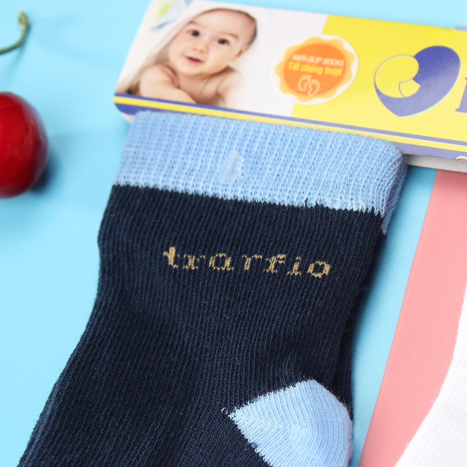 Tất chống trơn chân sơ sinh Kiza 2018bss-516 set 2 đôi (6M-5Y) hình 2