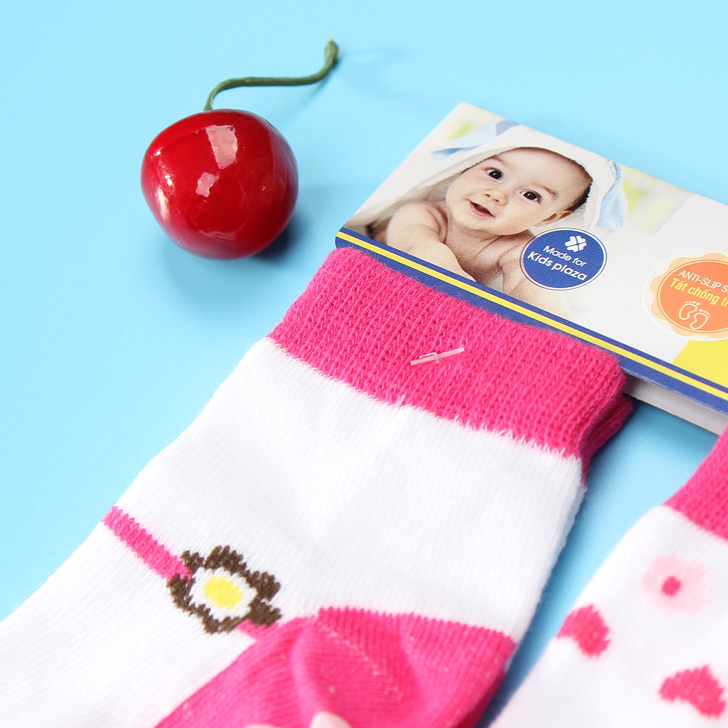 Tất chống trơn sơ sinh Kiza 2018bss-541 set 3 đôi (6M-5Y) hình 2