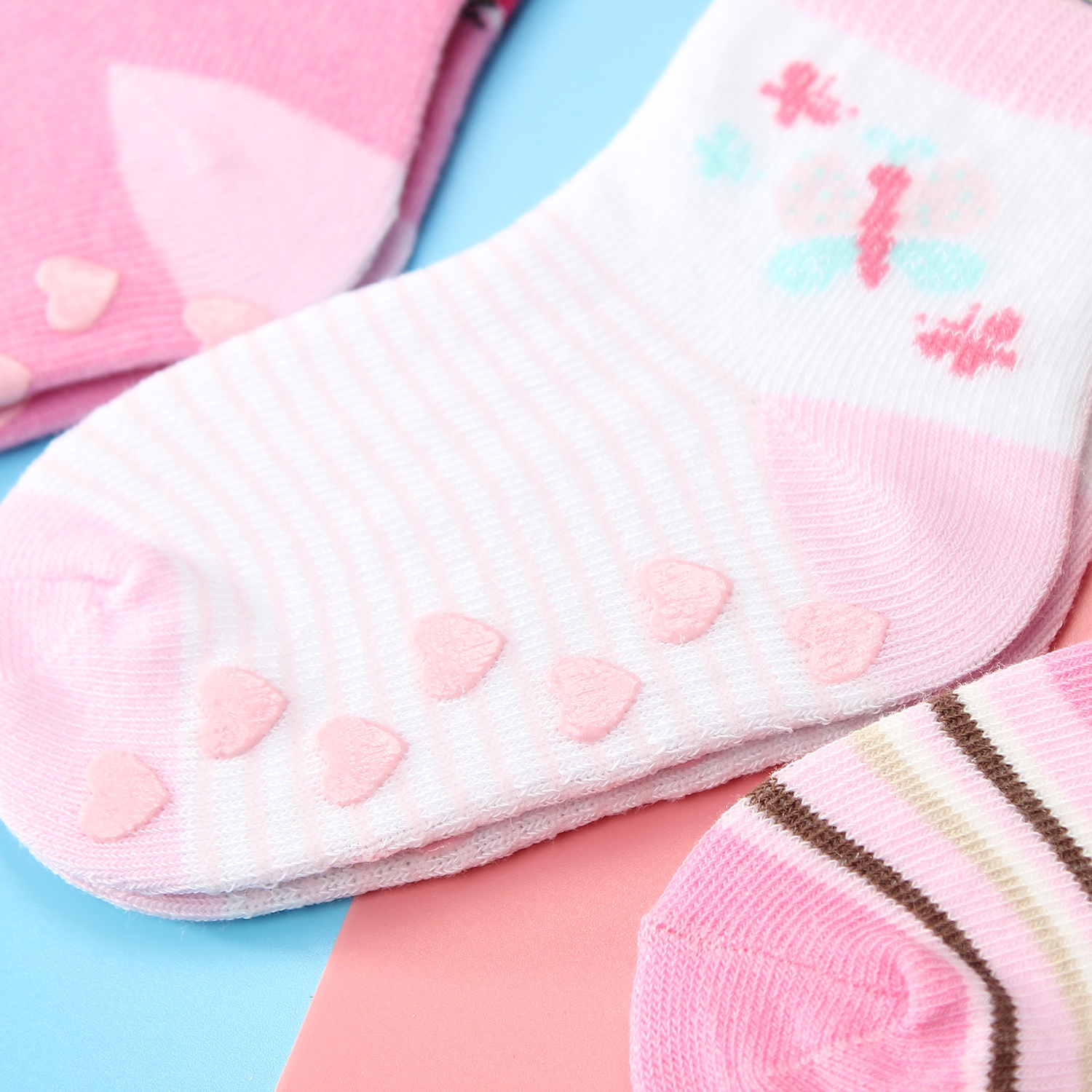 Tất chống trơn sơ sinh Kiza 2018bss-547 set 3 đôi (6-24M) hình 3