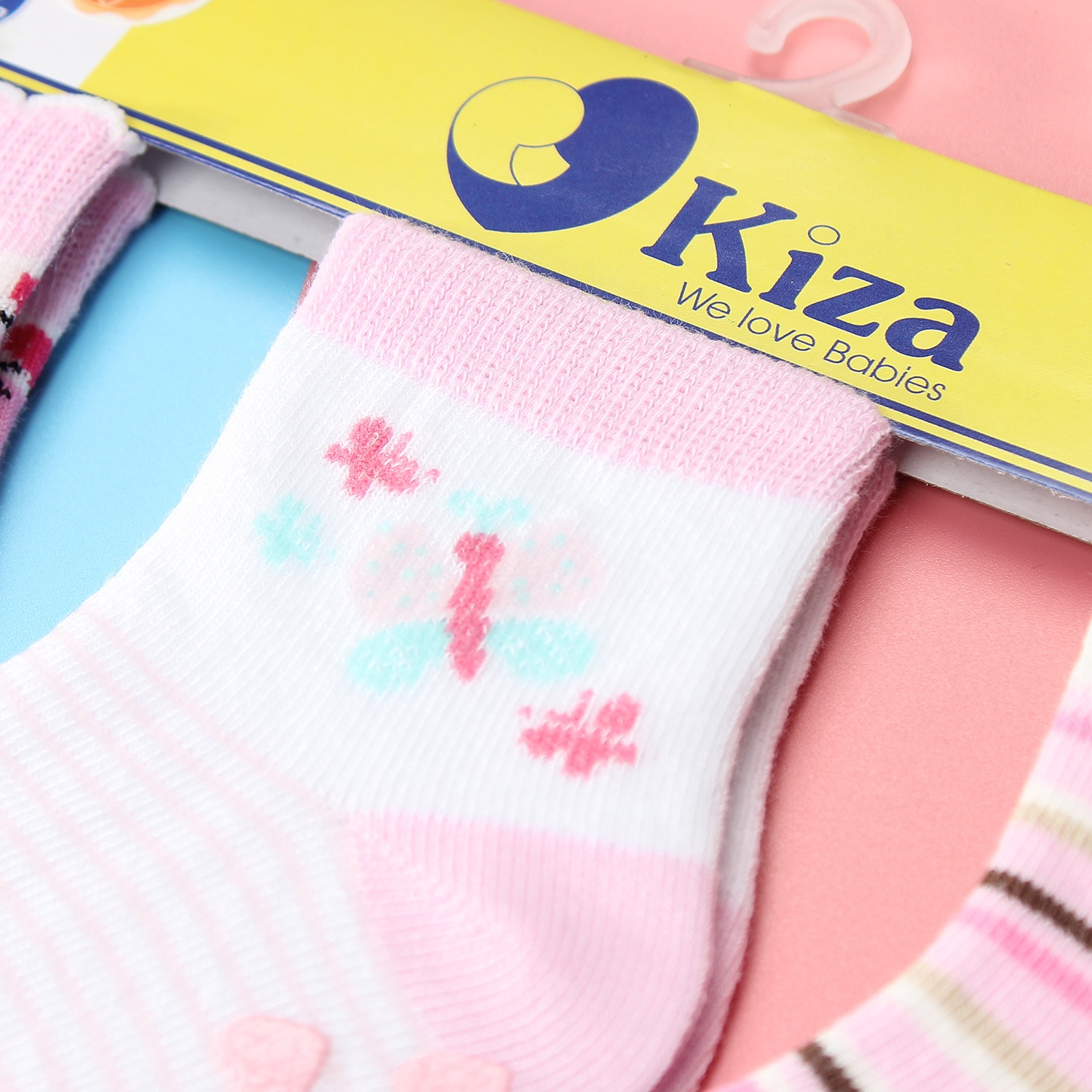 Tất chống trơn sơ sinh Kiza 2018bss-547 set 3 đôi (6-24M) hình 4