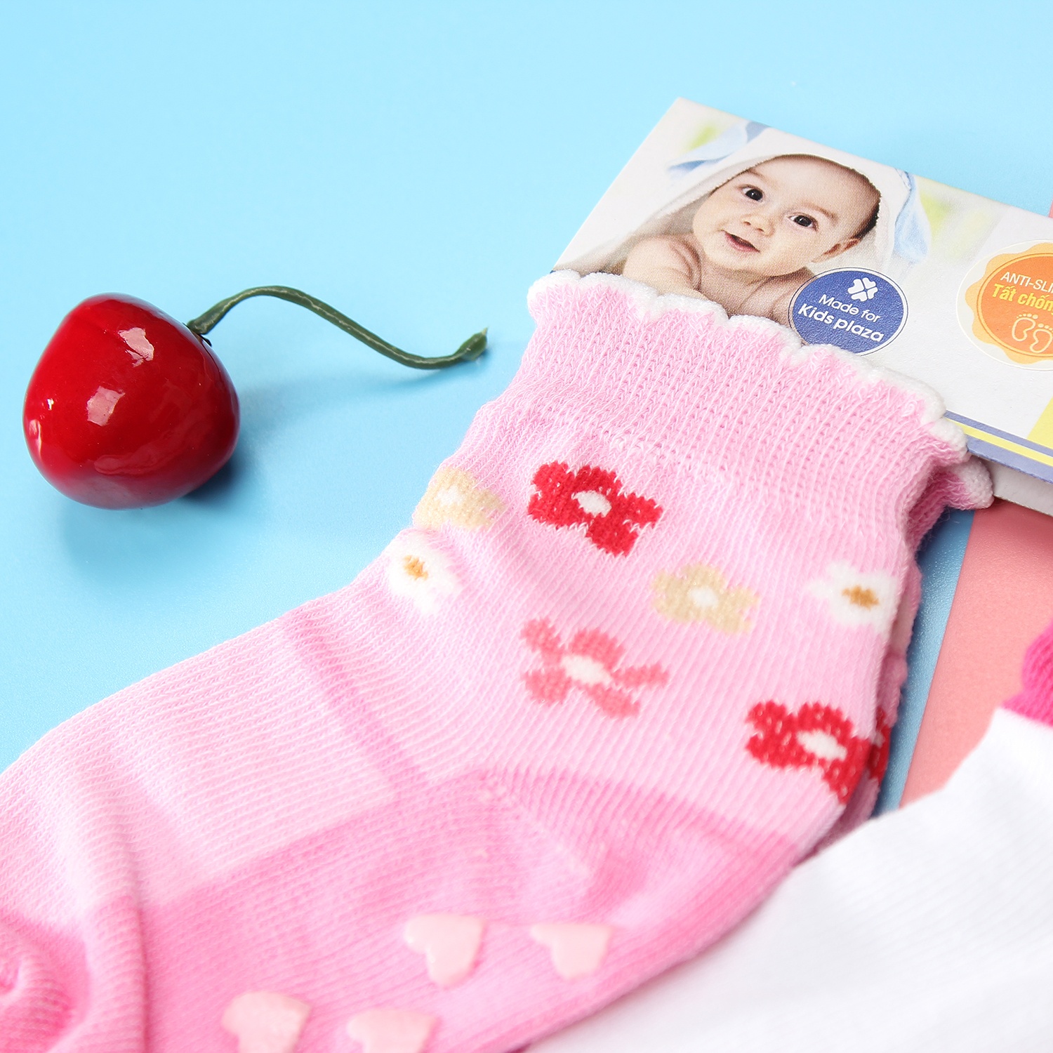 Tất chống trơn sơ sinh Kiza 2018bss-551 set 3 đôi (6-24M) hình 4