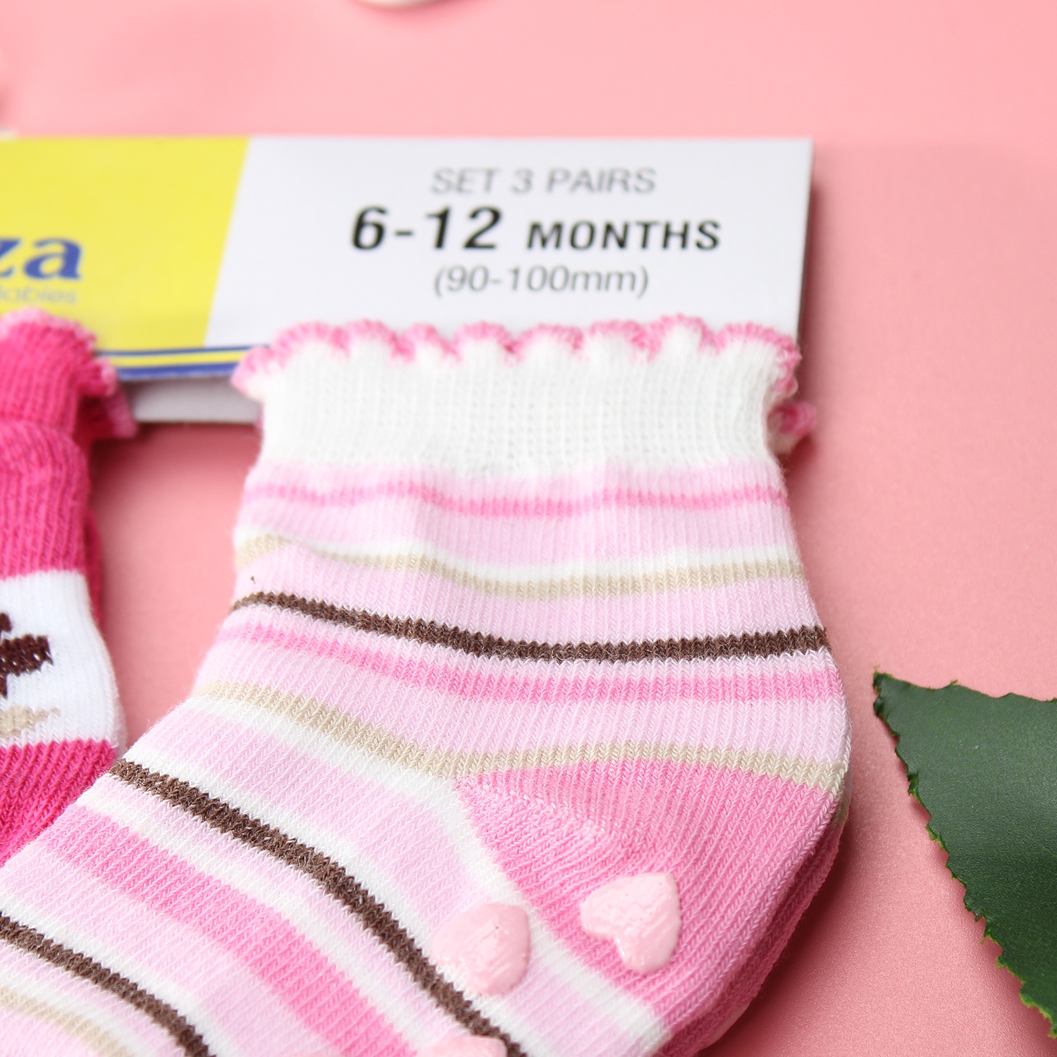 Tất chống trơn sơ sinh Kiza 2018bss-551 set 3 đôi (6-24M) hình 3