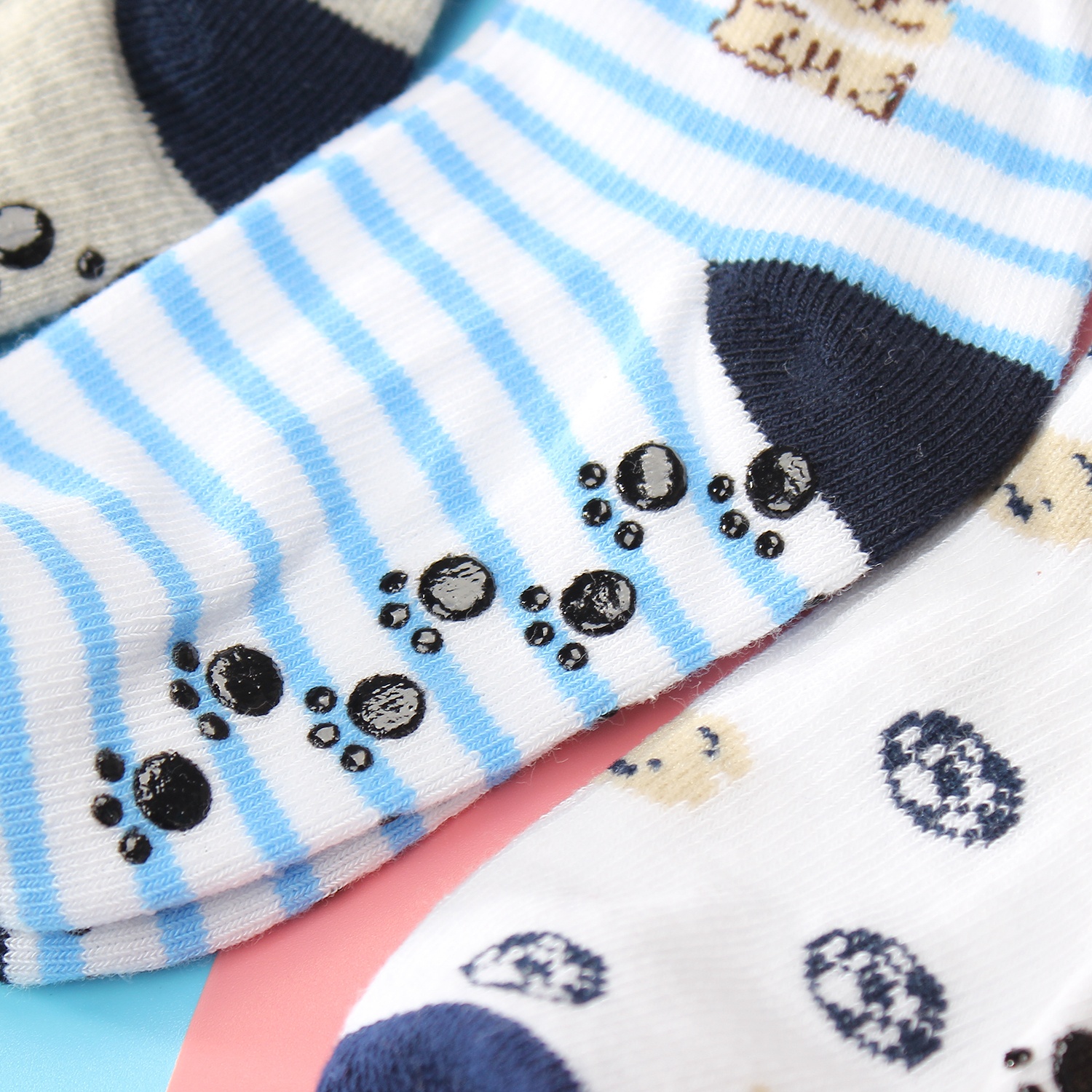 Tất chống trơn sơ sinh Kiza 2018bss-554 set 3 đôi (6M-5Y) hình 2