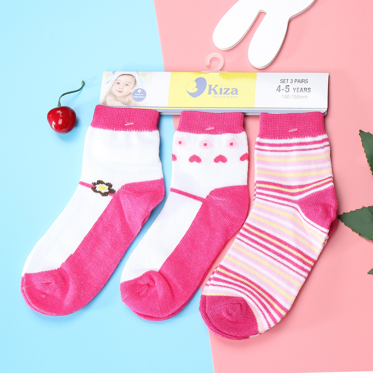 Tất sơ sinh Kiza 2018bss-541 set 3 đôi (6M-5Y) hình 1