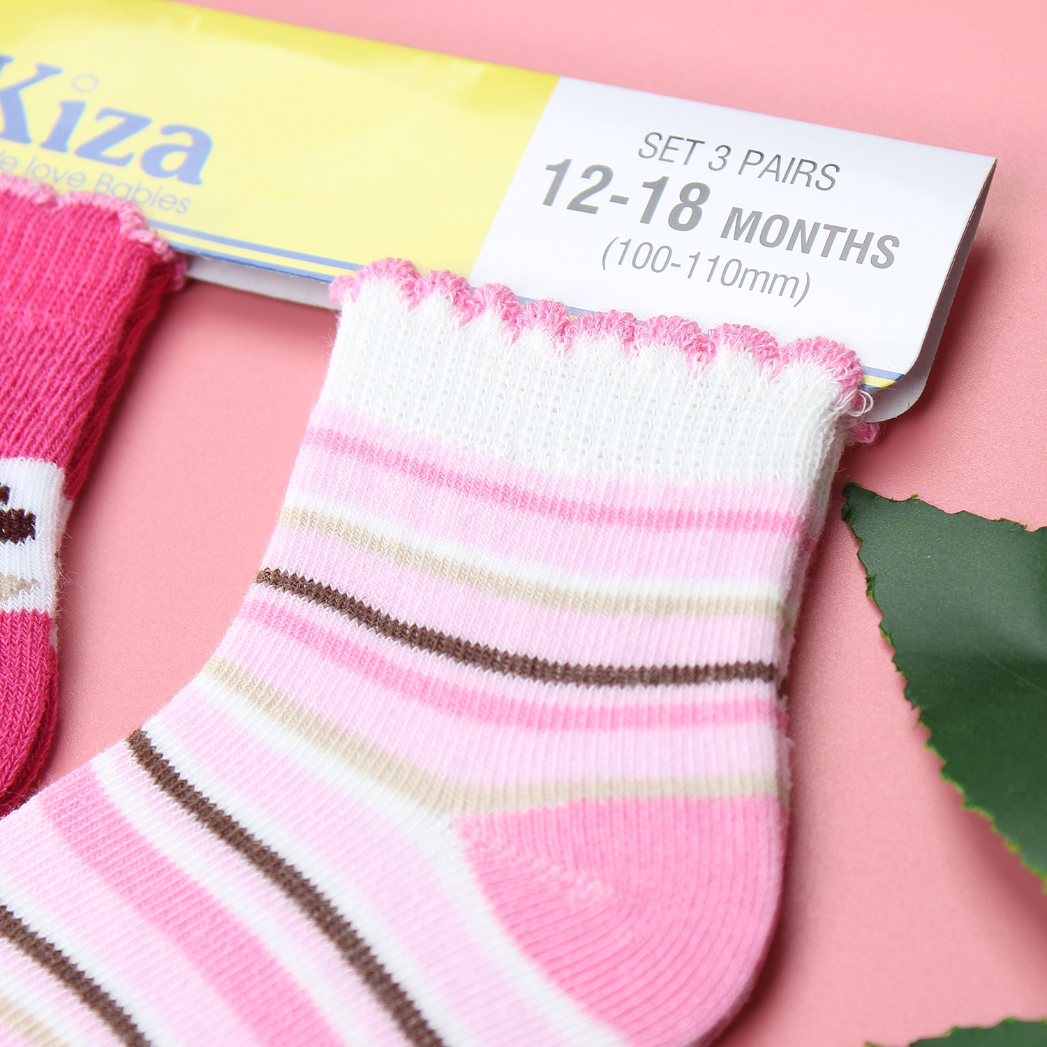 Tất sơ sinh Kiza 2018bss-551 set 3 đôi (6-24M) hình 2