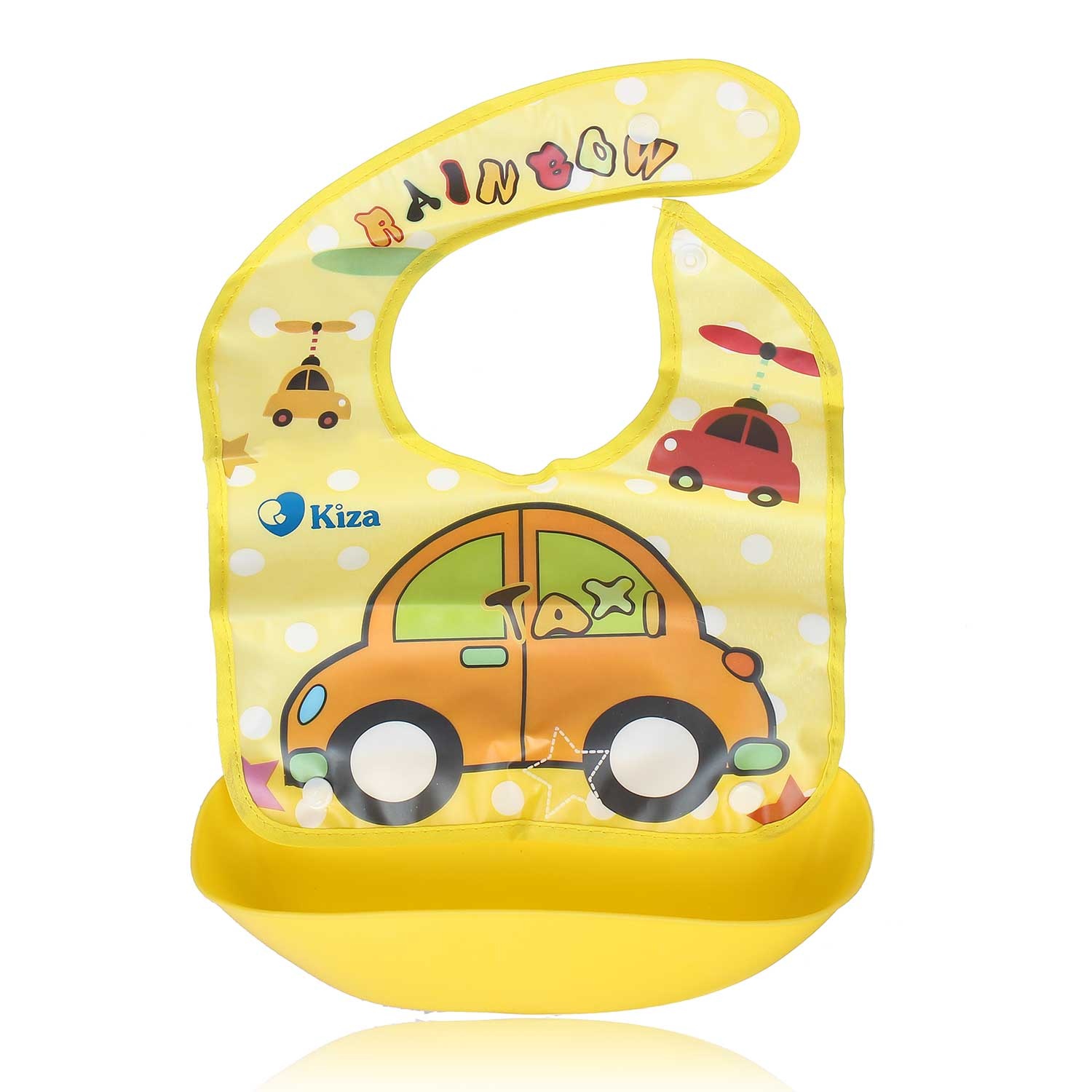 Yếm ăn máng nhựa Kiza màu vàng KZ201 hình 1