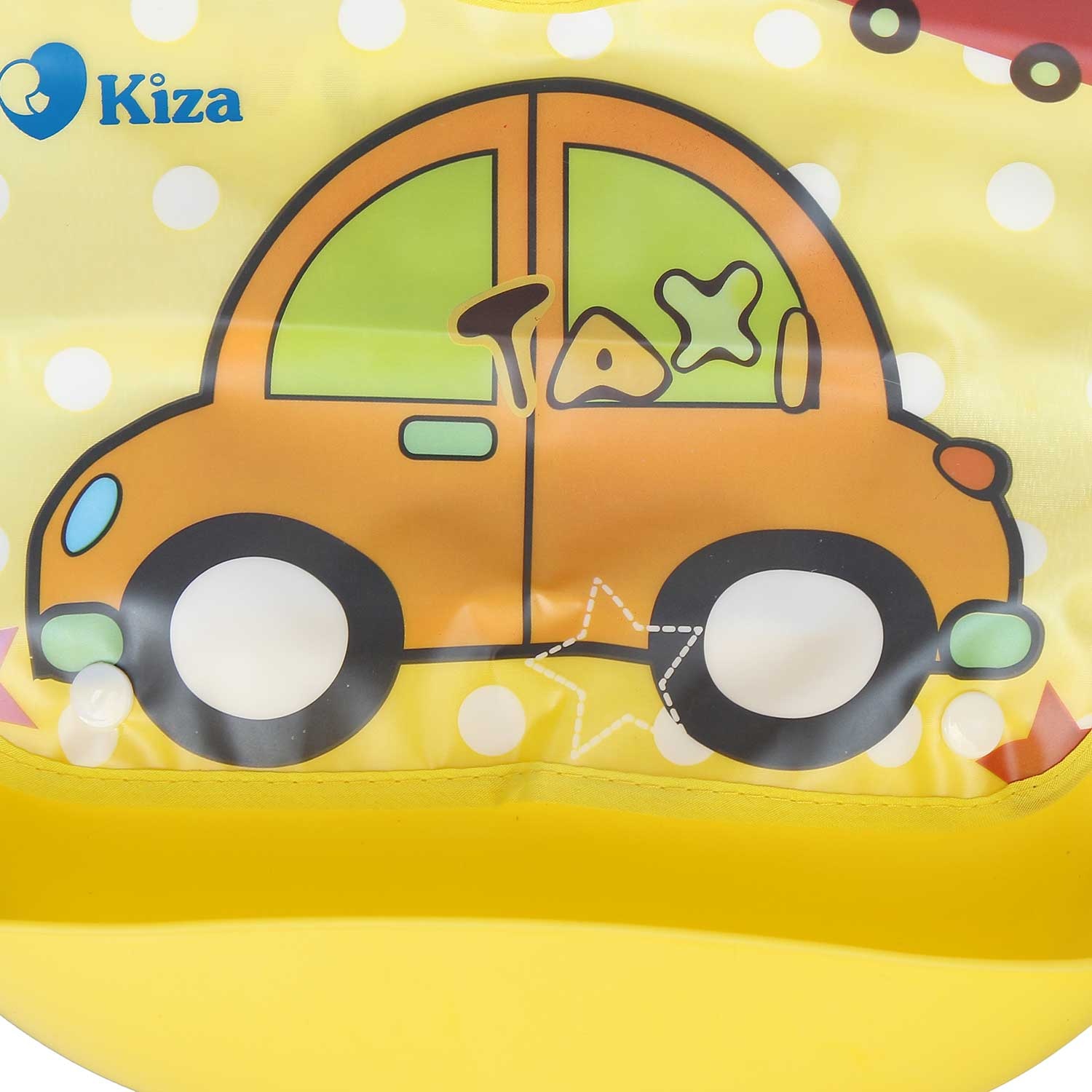 Yếm ăn máng nhựa Kiza màu vàng KZ201 hình 4