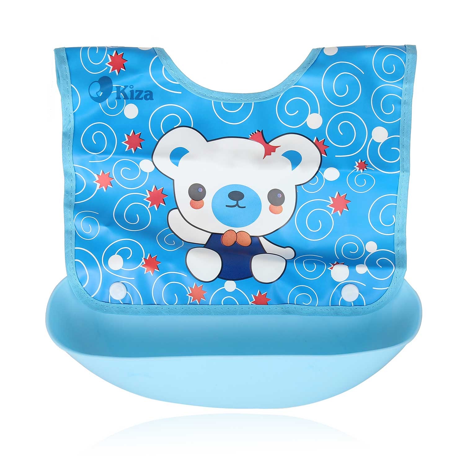 Yếm ăn máng nhựa Kiza màu xanh KZ203 hình 4