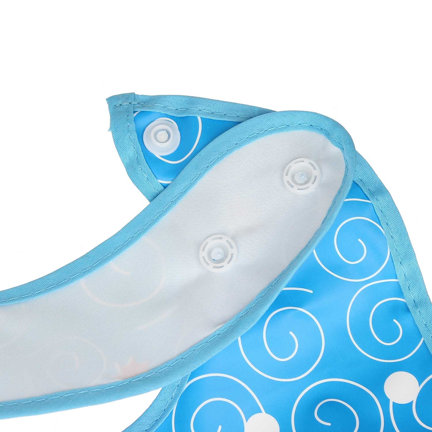 Yếm ăn máng nhựa Kiza màu xanh KZ203 hình 2