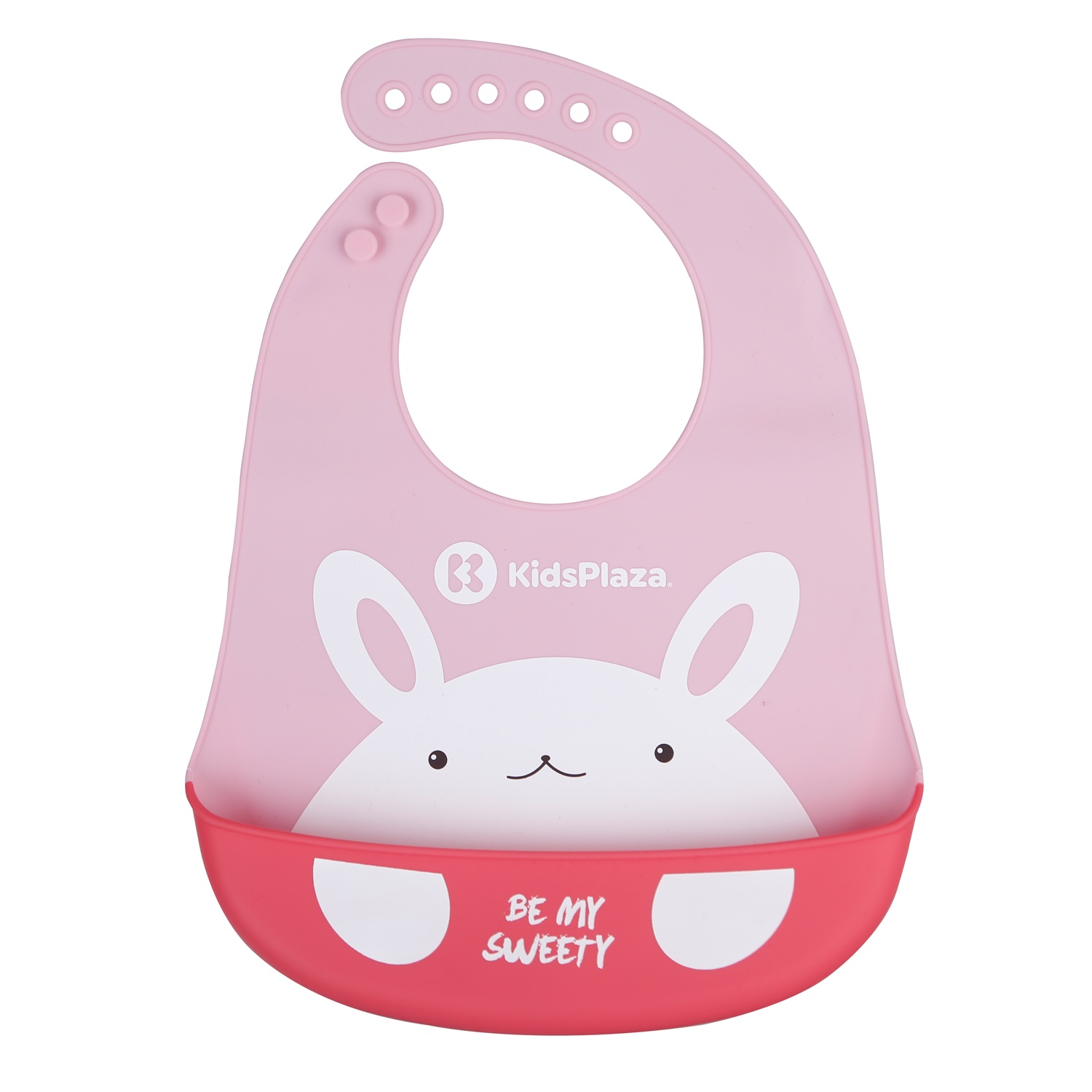 Yếm ăn cho bé silicone KidsPlaza BIB023 ( Hồng ) hình 1