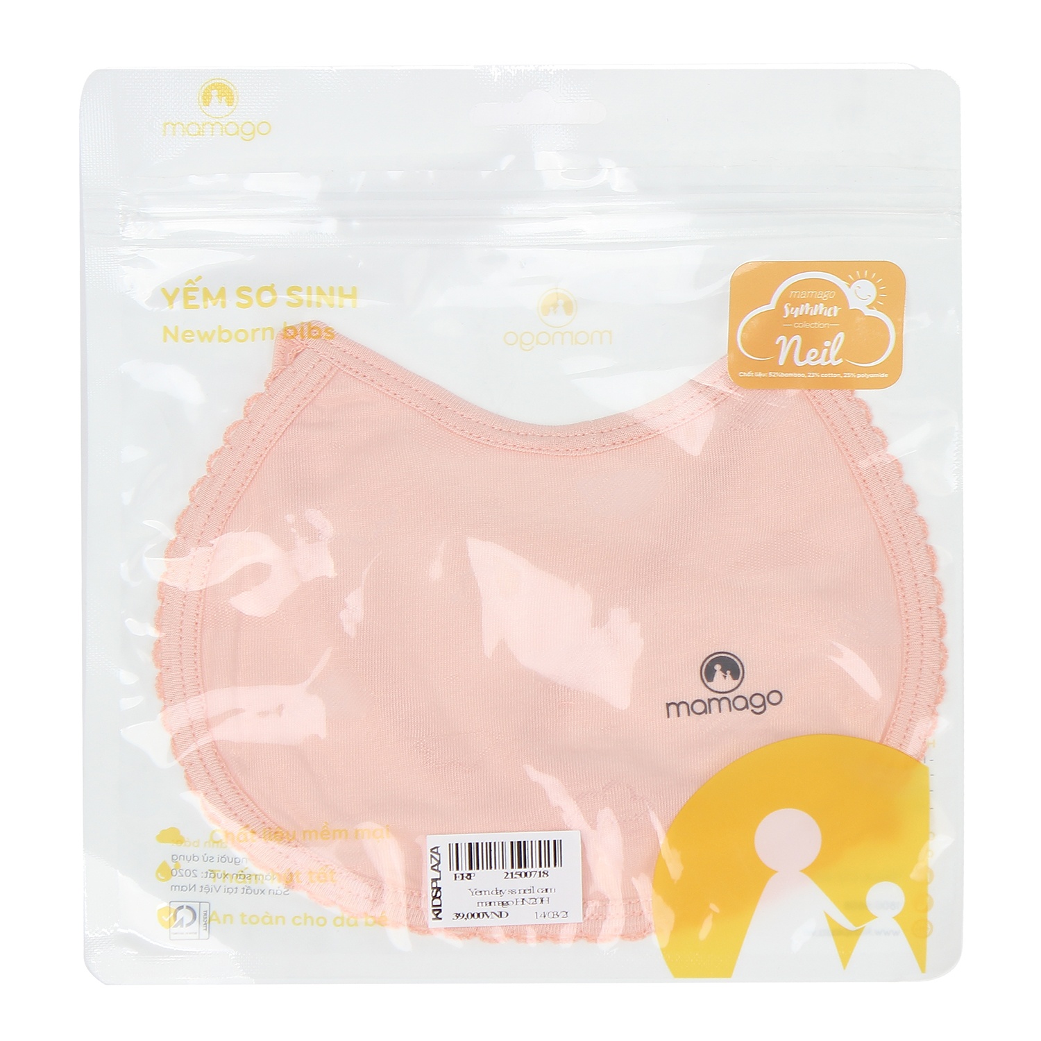 Yếm dây sơ sinh Neil Mamago HN20H (Cam) hình 3