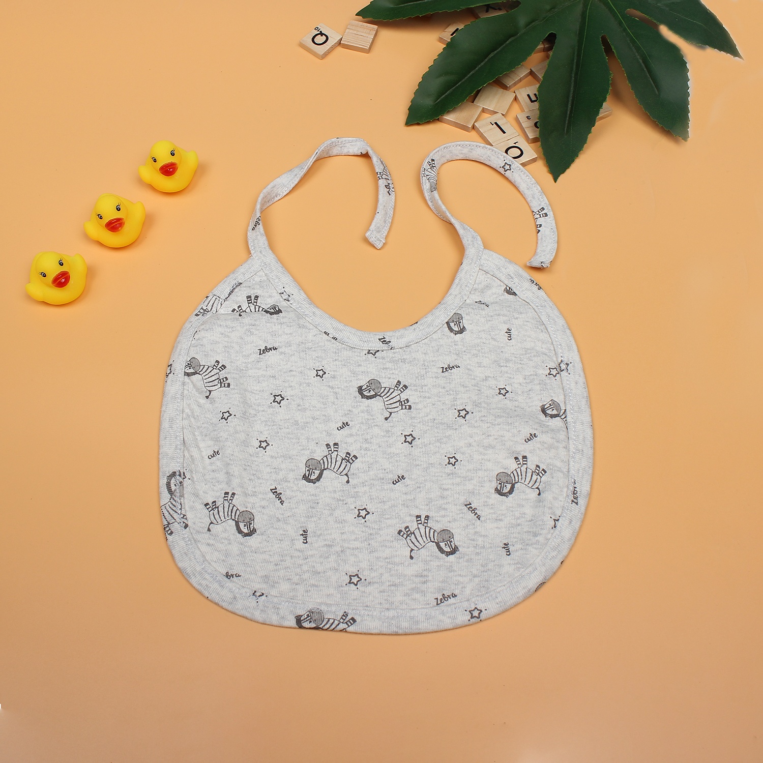 Yếm sơ sinh cho bé Mamago in hình chú ngựa NĐ19 (Ghi) hình 3