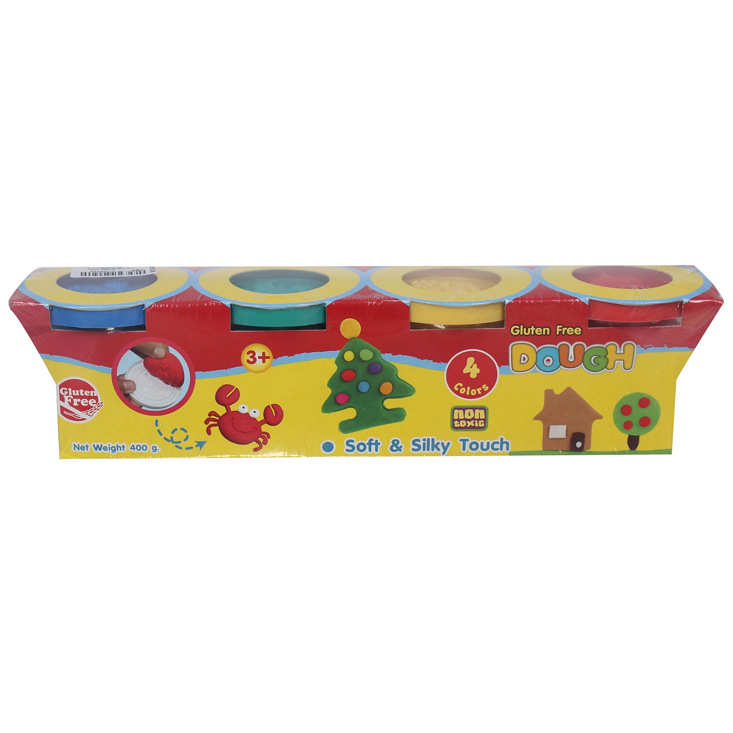 Đồ chơi đất nặn Kiddy Clay hình bánh kem DOUGH 4 màu 400g DO-400-4  hình 4