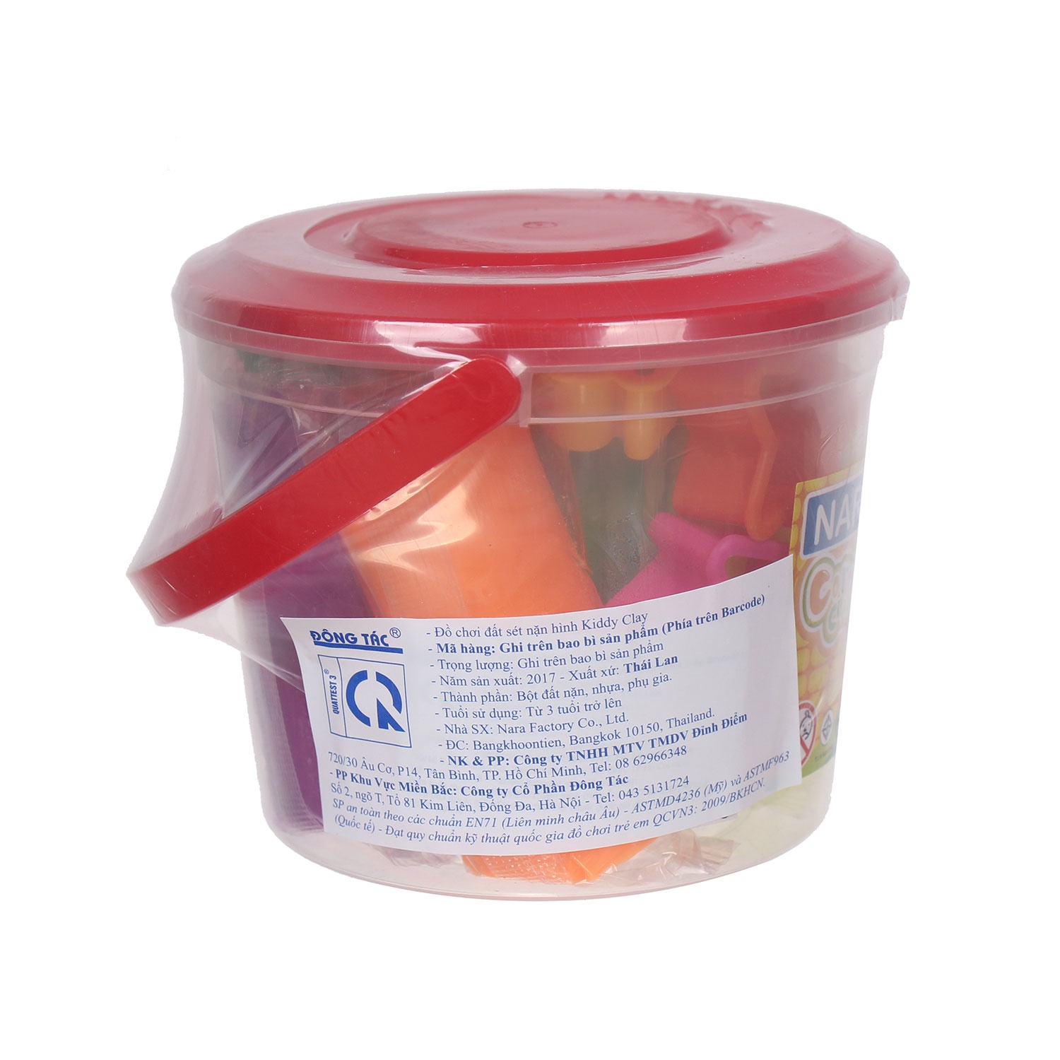 Đồ chơi đất nặn Kiddy Clay Nara 6 màu 270g SCC27064SM hình 2