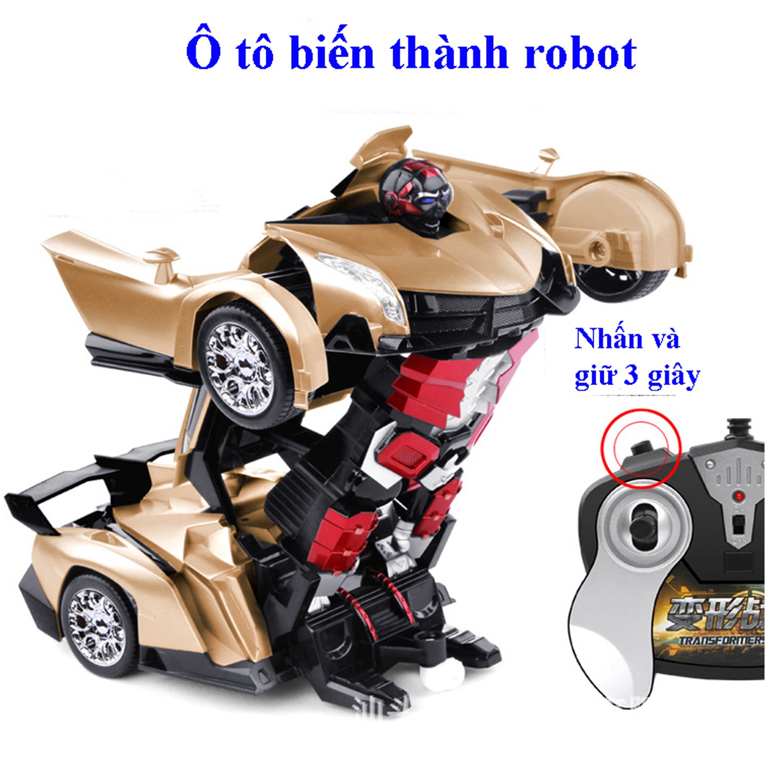 Đồ chơi ô tô biến hình Transformer NT412 hình 3