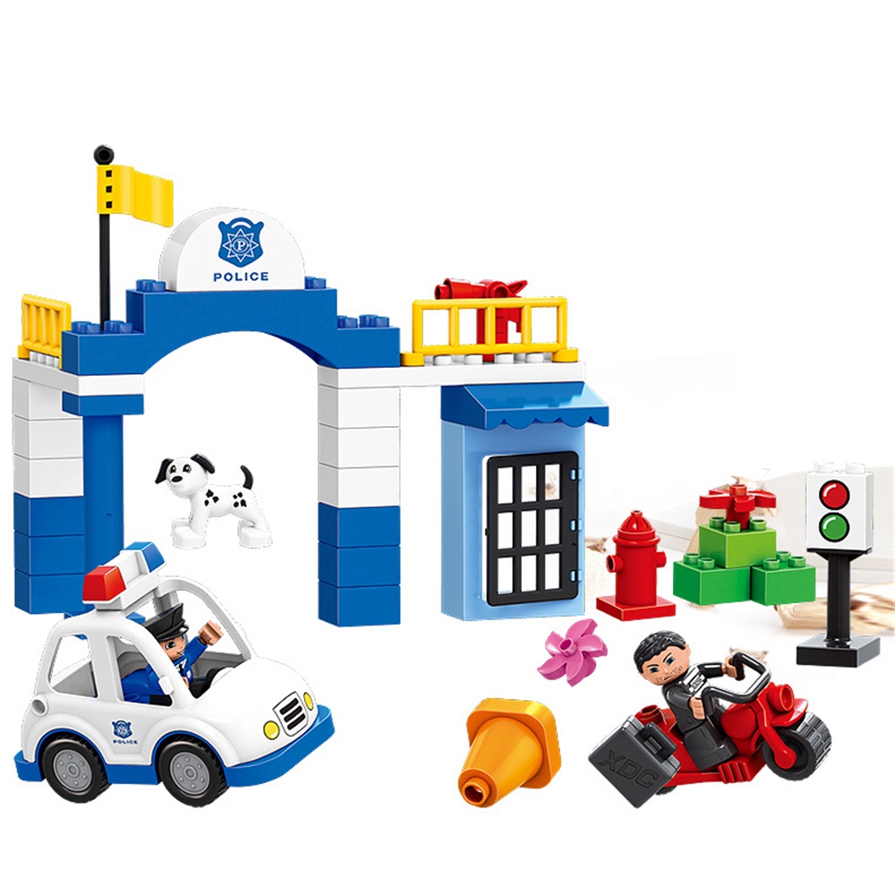 Đồ chơi xếp hình cảnh sát Huimei HW.075-1 hình 3