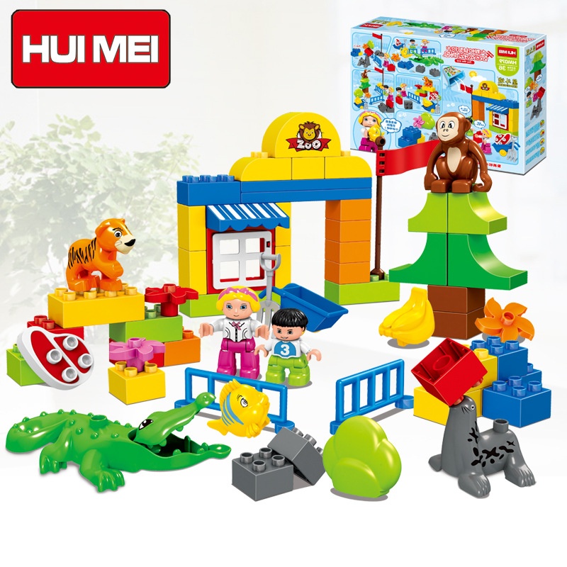 Đồ chơi xếp hình vườn thú vui nhộn Huimei HW.079-1 hình 3