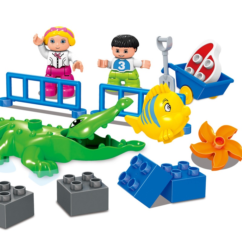 Đồ chơi xếp hình vườn thú vui nhộn Huimei HW.079-1 hình 2