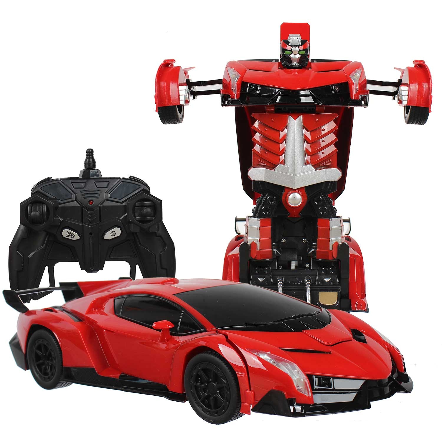 Ô tô biến hình robot Transformer CY.483-25 (Đỏ) hình 1