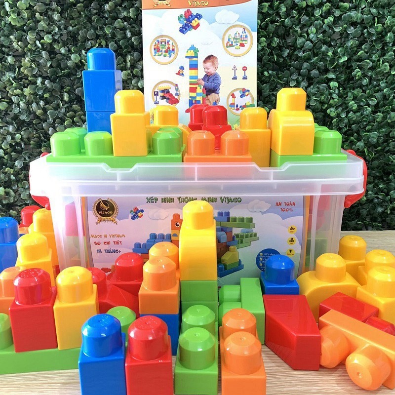 Thùng đồ chơi xếp hình VJG030 hình 1