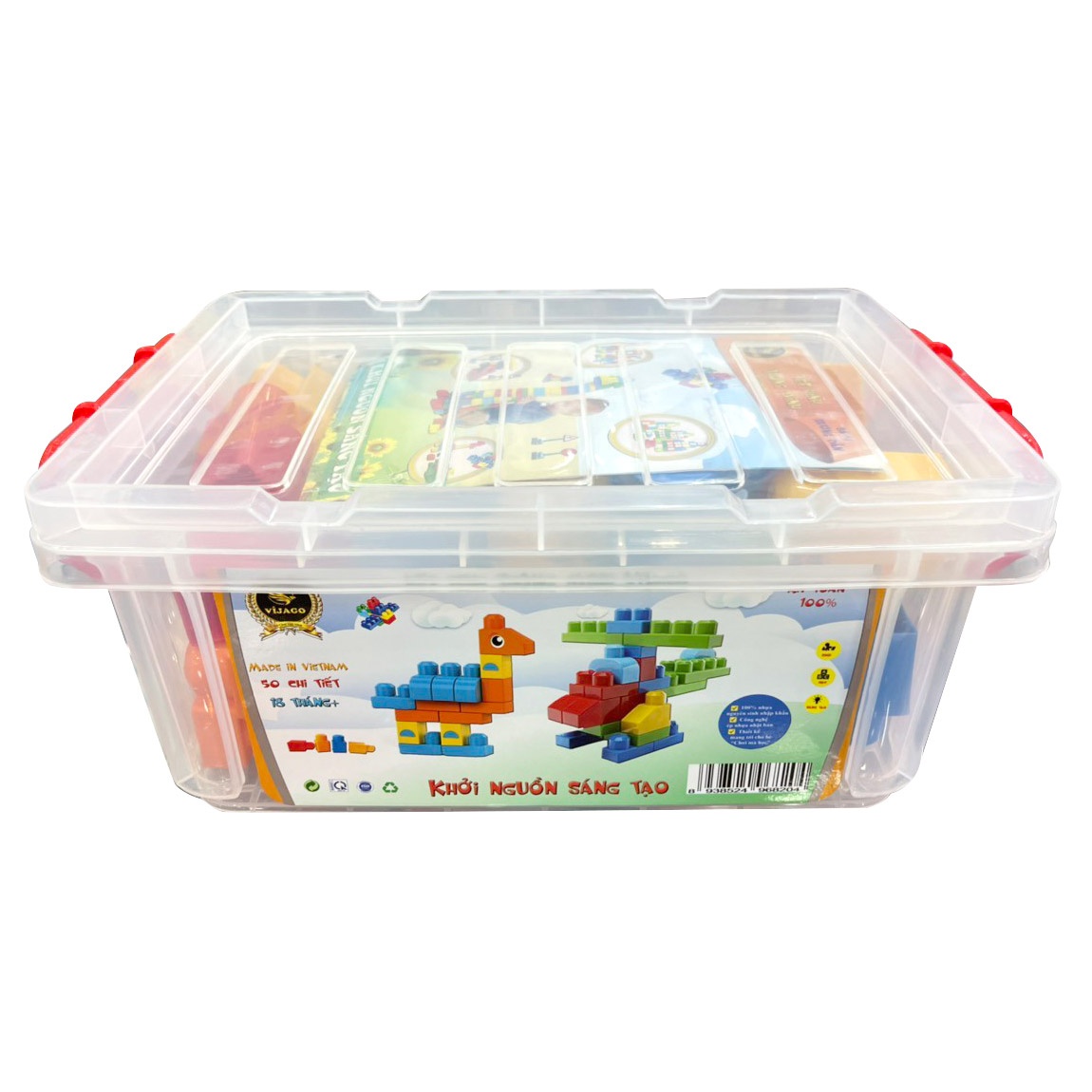 Thùng đồ chơi xếp hình VJG030 hình 2