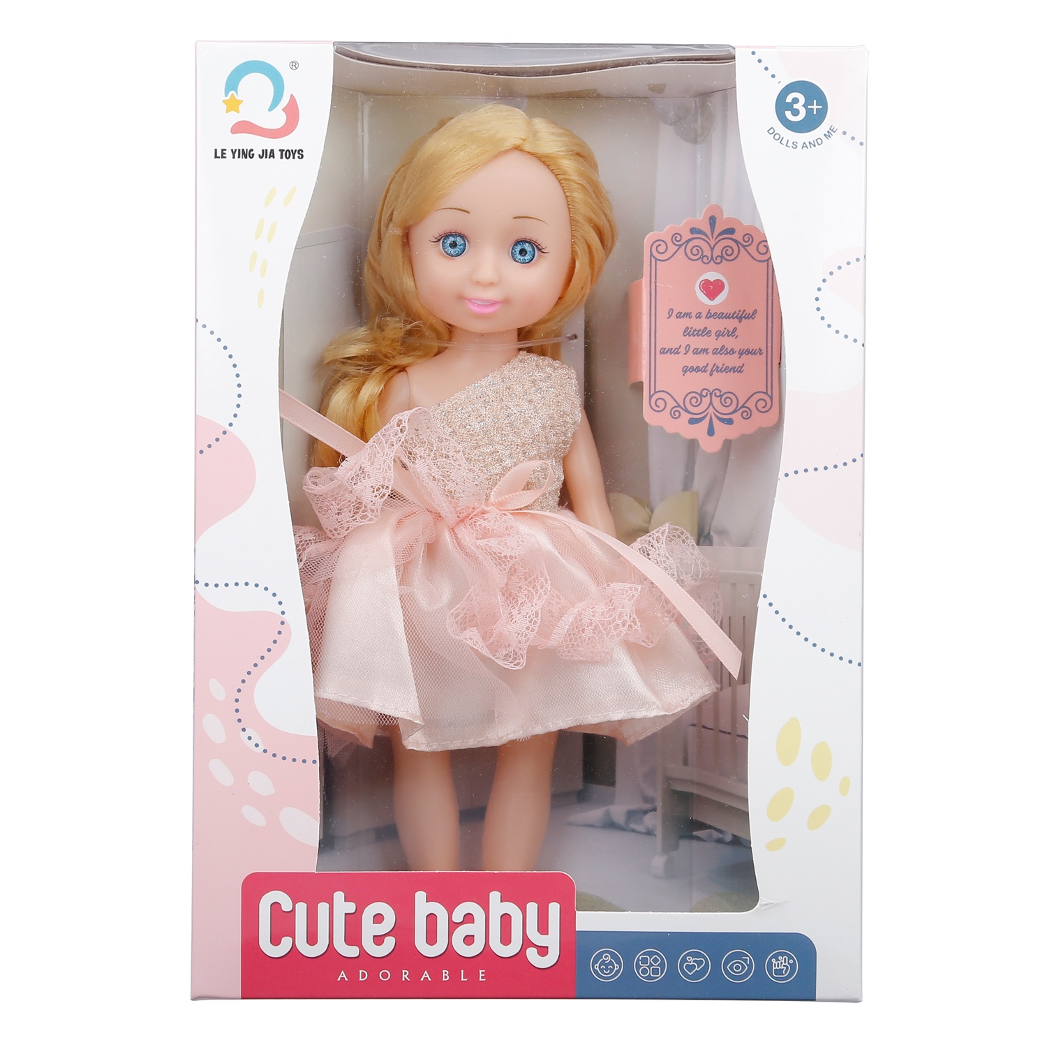 Đồ chơi búp bê dễ thương váy hồng CY.500-4 hình 1