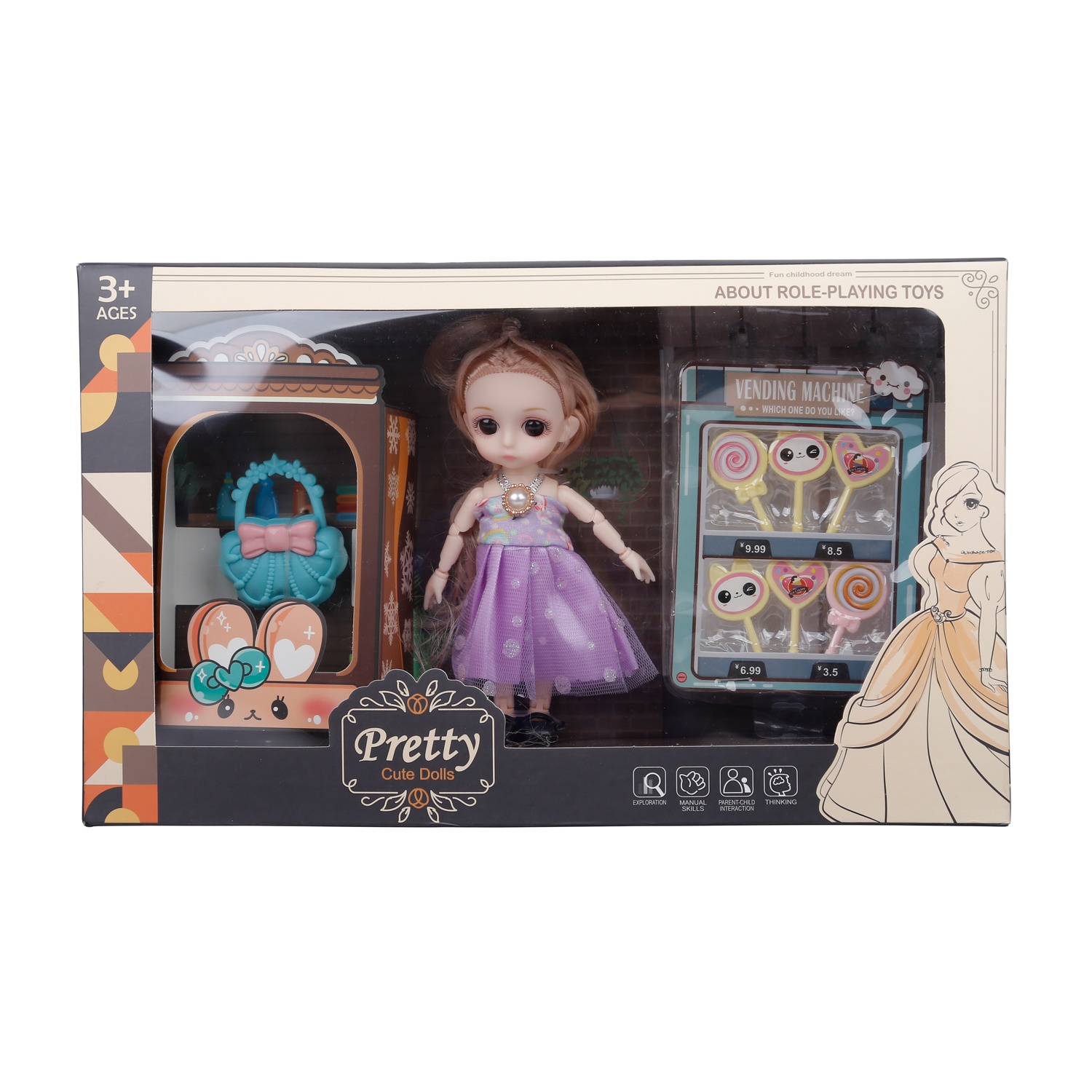 Set đồ chơi búp bê bé gái đáng yêu CY.3688-012A hình 3