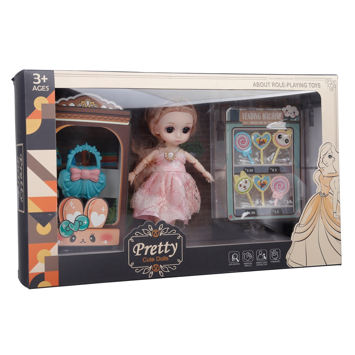 Set đồ chơi búp bê bé gái đáng yêu CY.3688-012A hình 2