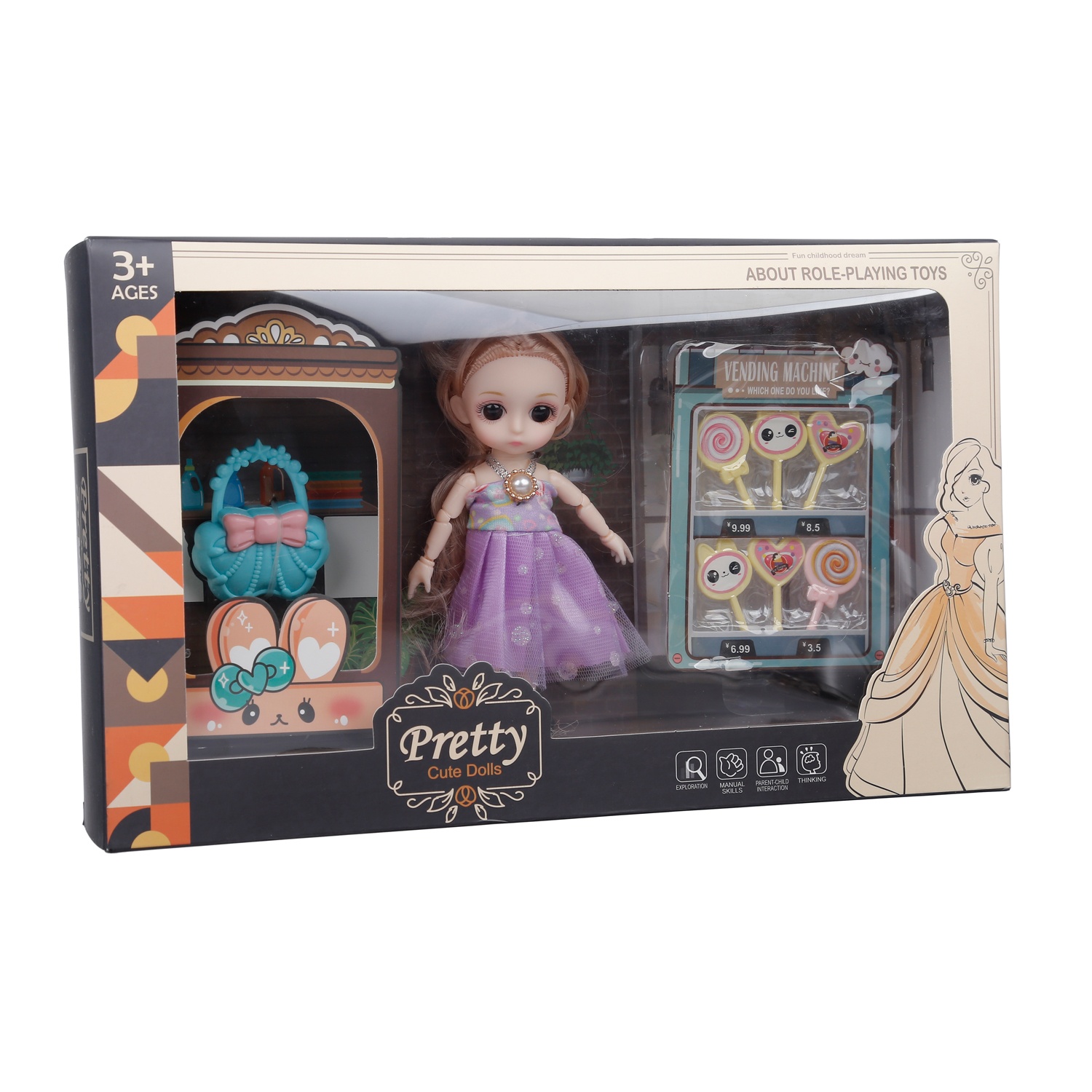 Set đồ chơi búp bê bé gái đáng yêu CY.3688-012A hình 4