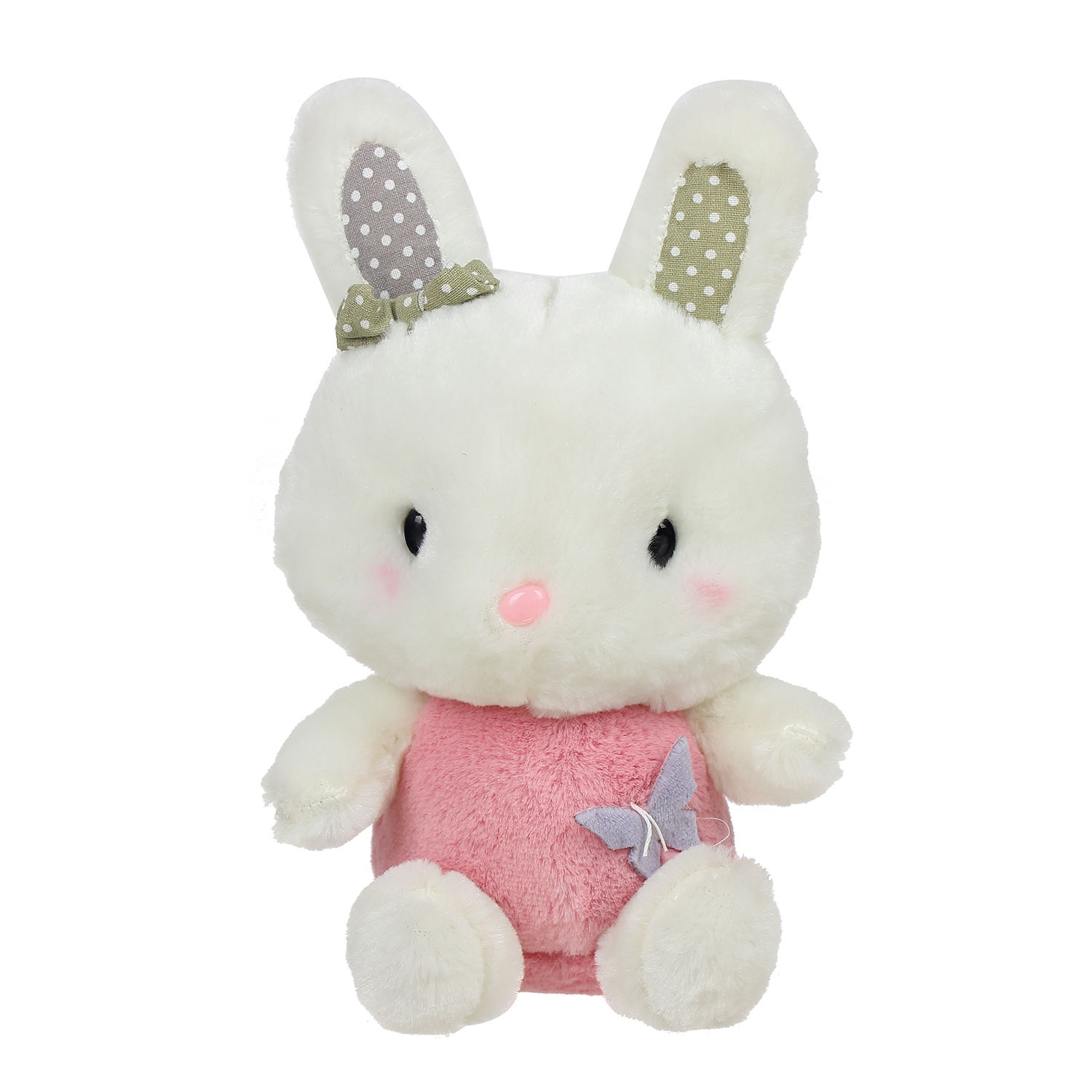 Thỏ bông đính nơ xinh xắn hình 1