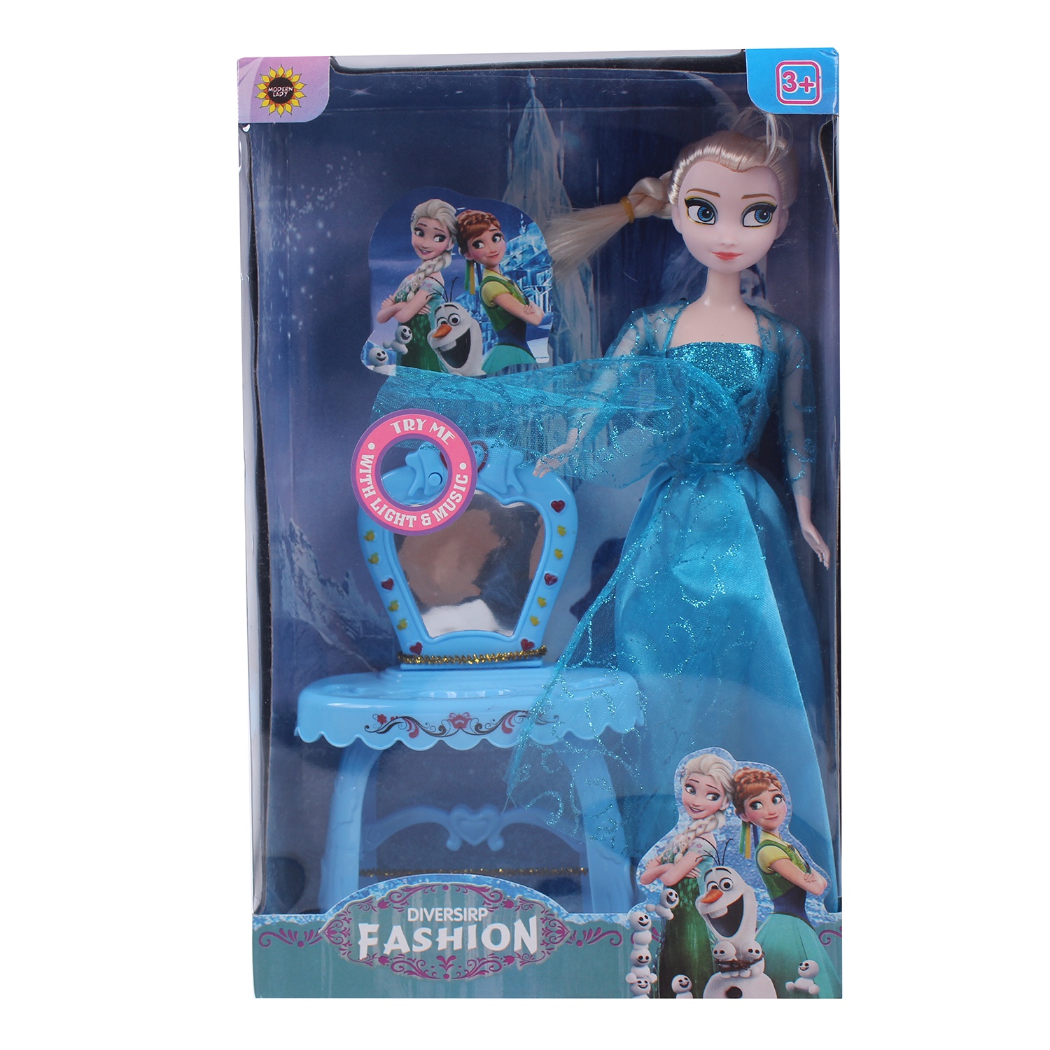 Đồ chơi búp bê công chúa frozen kèm bàn trang điểm  hình 3