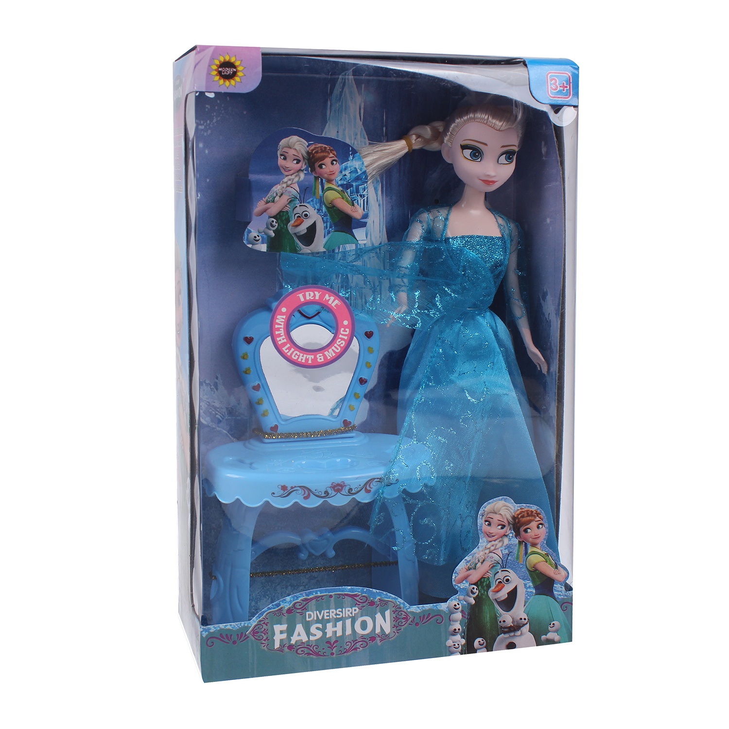 Đồ chơi búp bê công chúa frozen kèm bàn trang điểm  hình 1