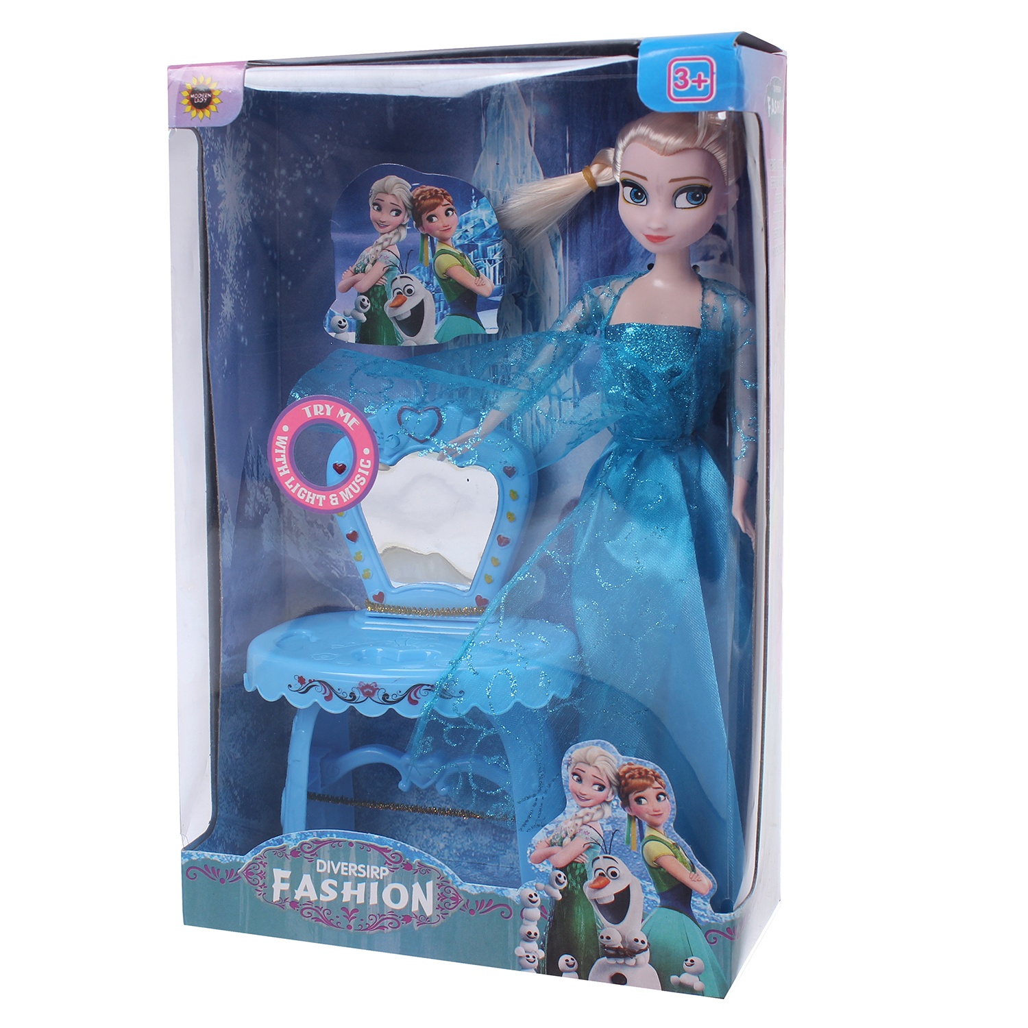 Đồ chơi búp bê công chúa frozen kèm bàn trang điểm  hình 2