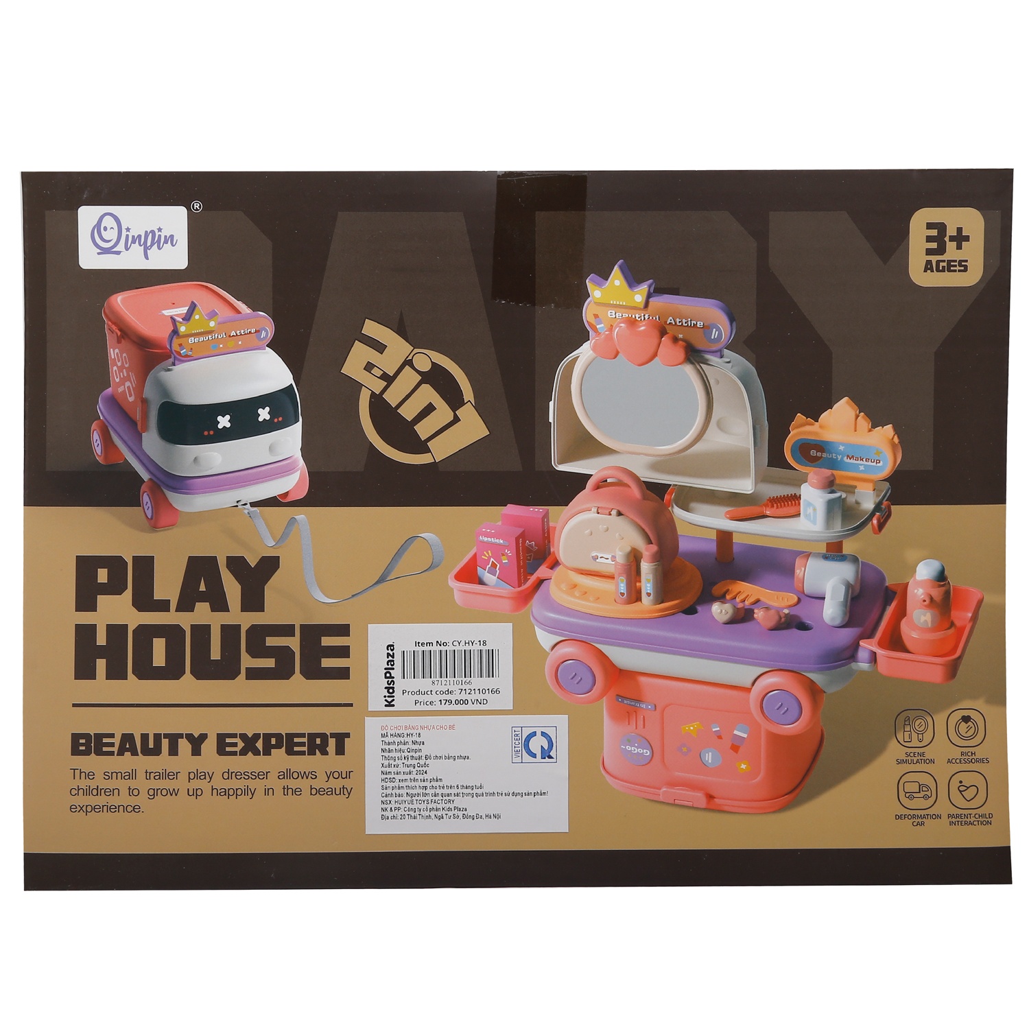 Sét đồ chơi make up CY.HY-18 (Hồng) hình 3